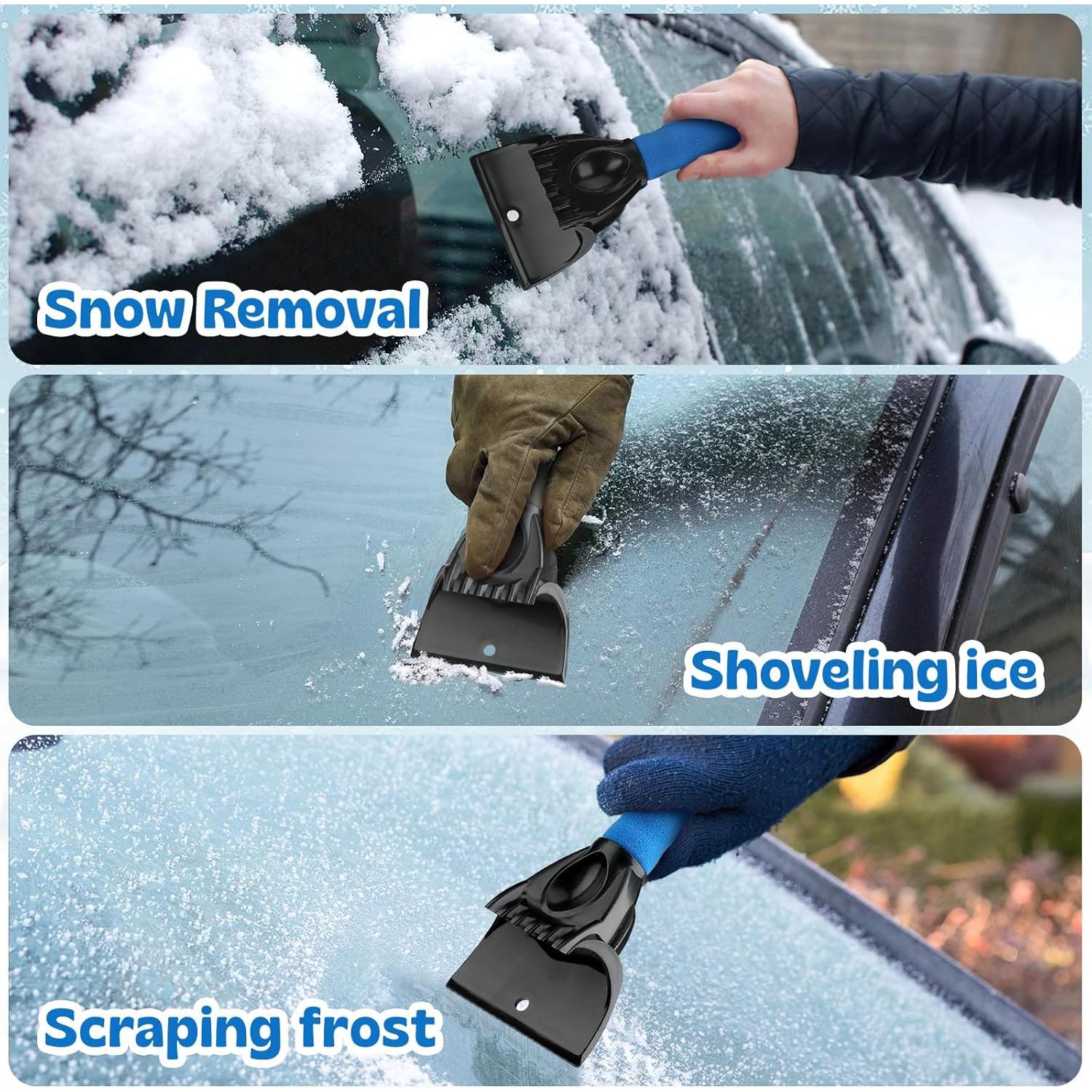 6 Raspadores de Hielo para Parabrisas Leriton - Mango Espuma