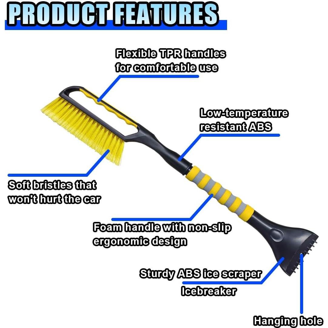 Raspador de Hielo y Cepillo de Nieve LHDOS 67.1 cm Amarillo