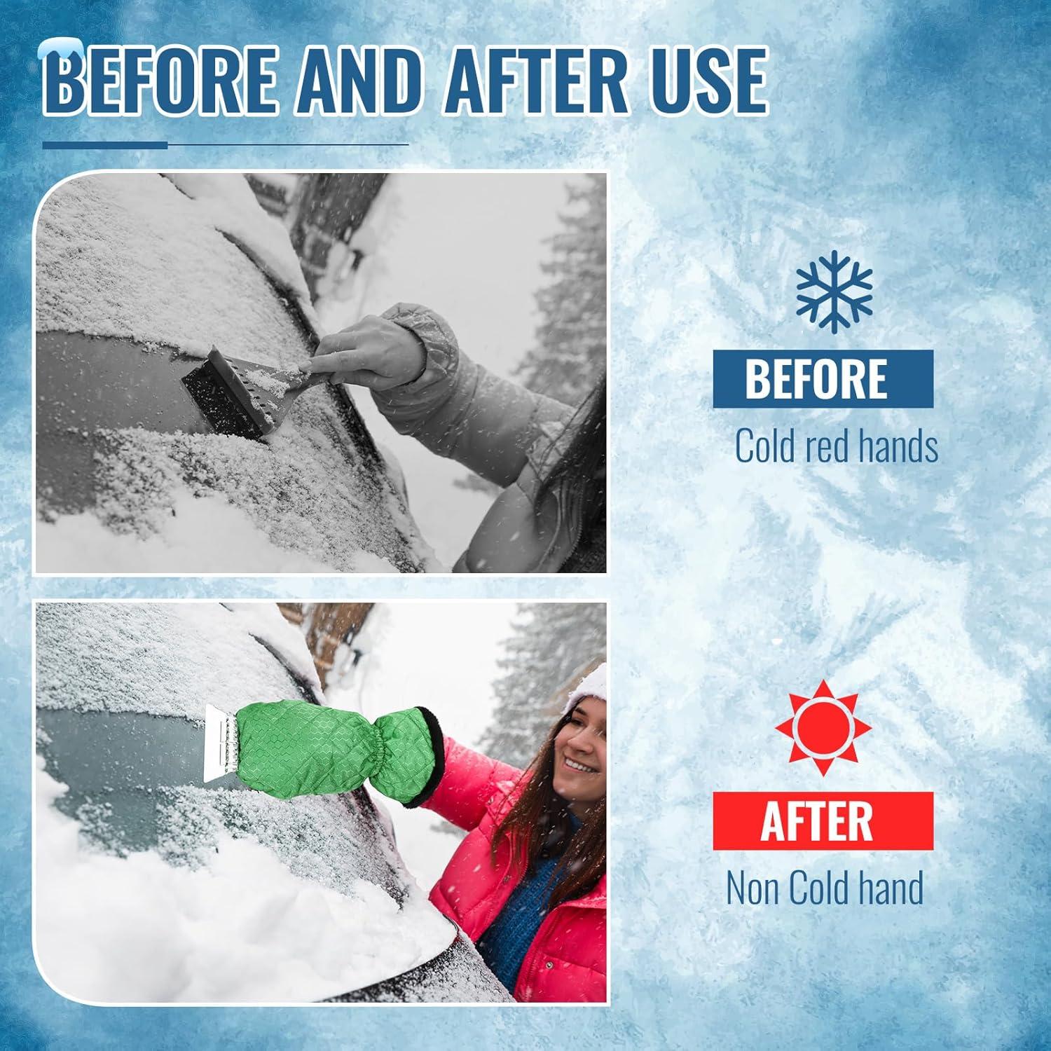 Raspador de Hielo con Guante WILLBOND - Remoción Rápida de Nieve