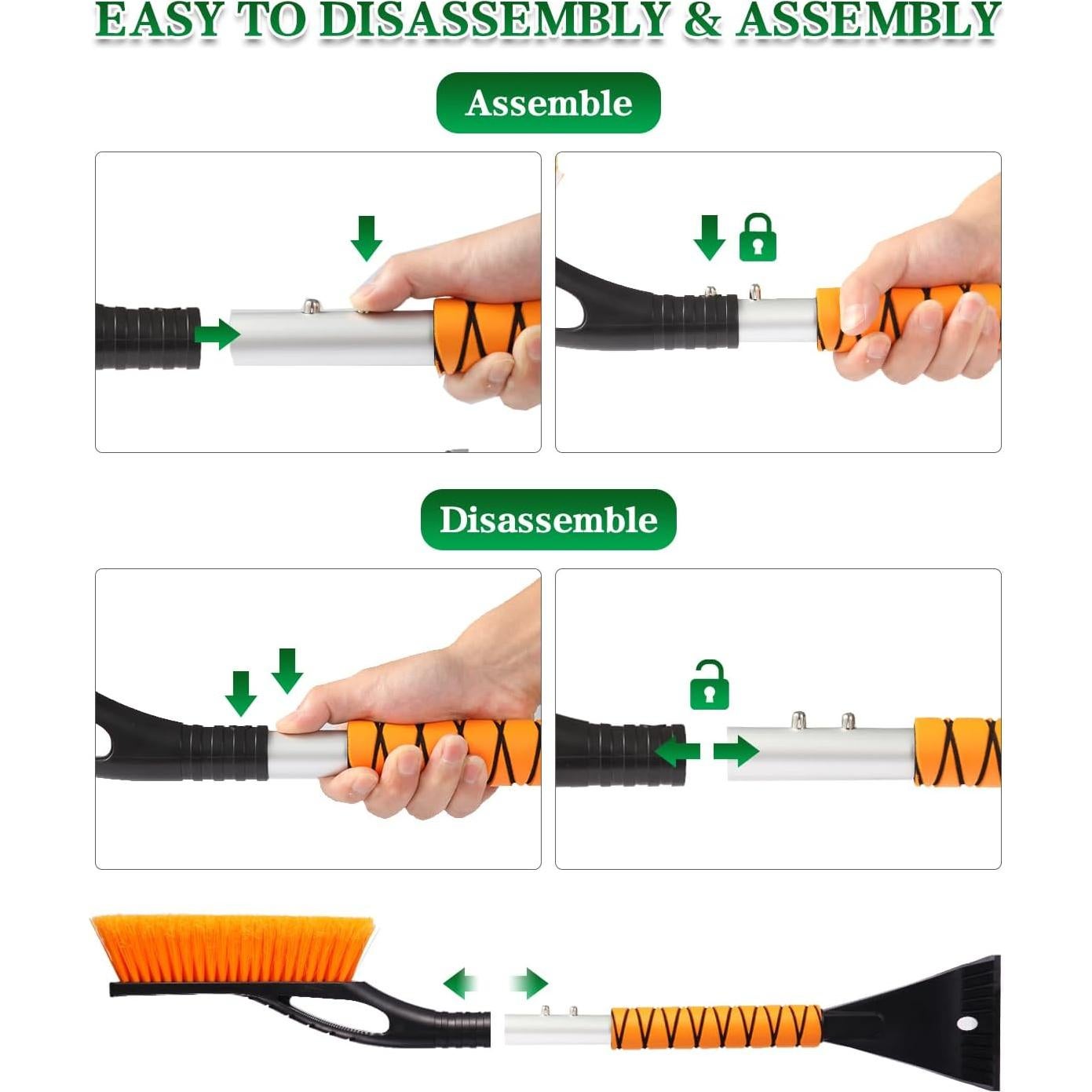 Paquete 2 Cepillos de Nieve y Raspador de Hielo ZERIXA
