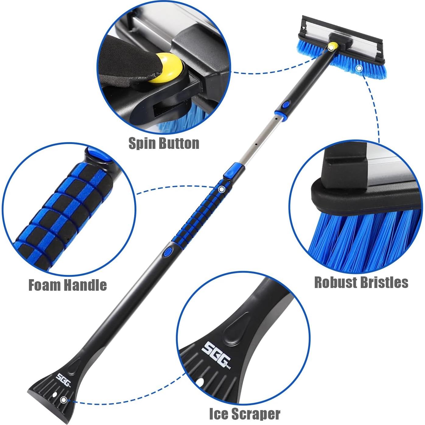 Cepillo de Nieve Extensible SEG Direct 127 cm con Raspador