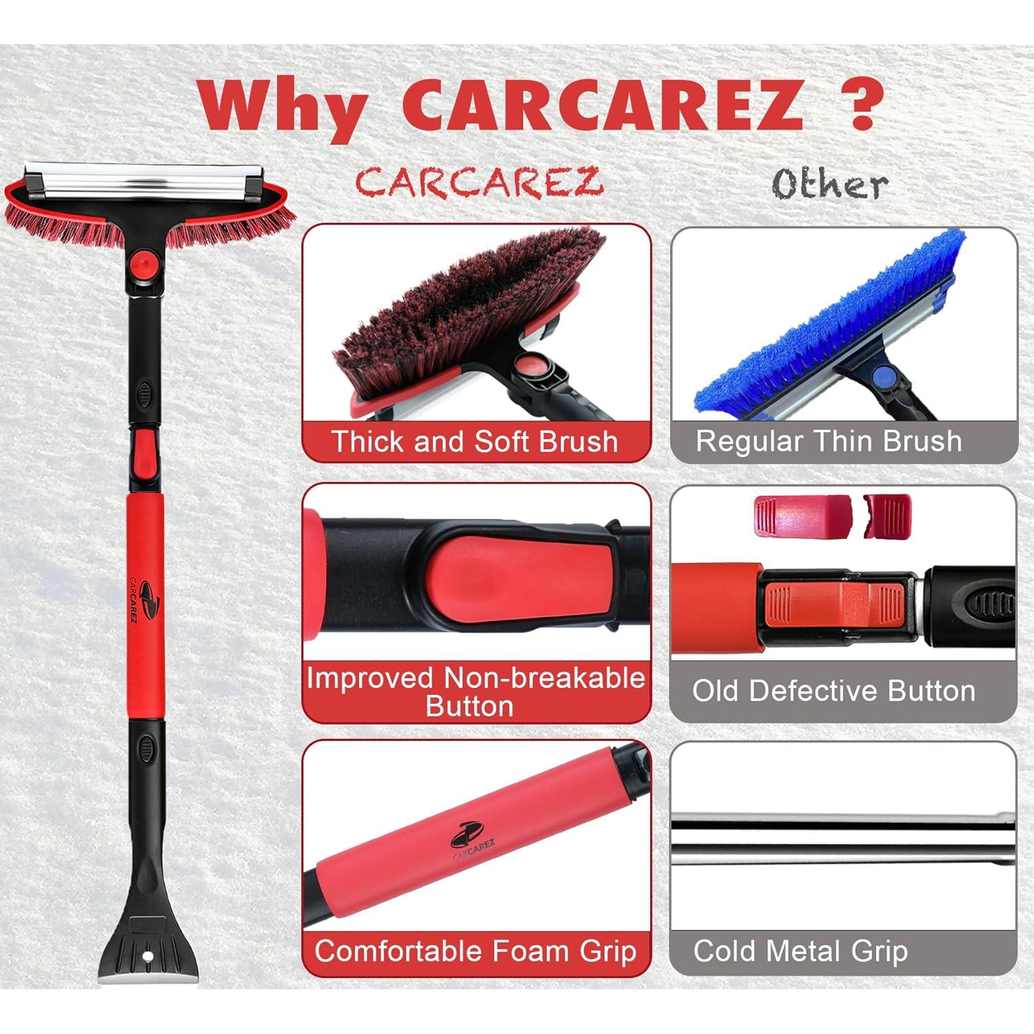 Cepillo de Nieve Extensible CARCAREZ 139.7 cm Rojo