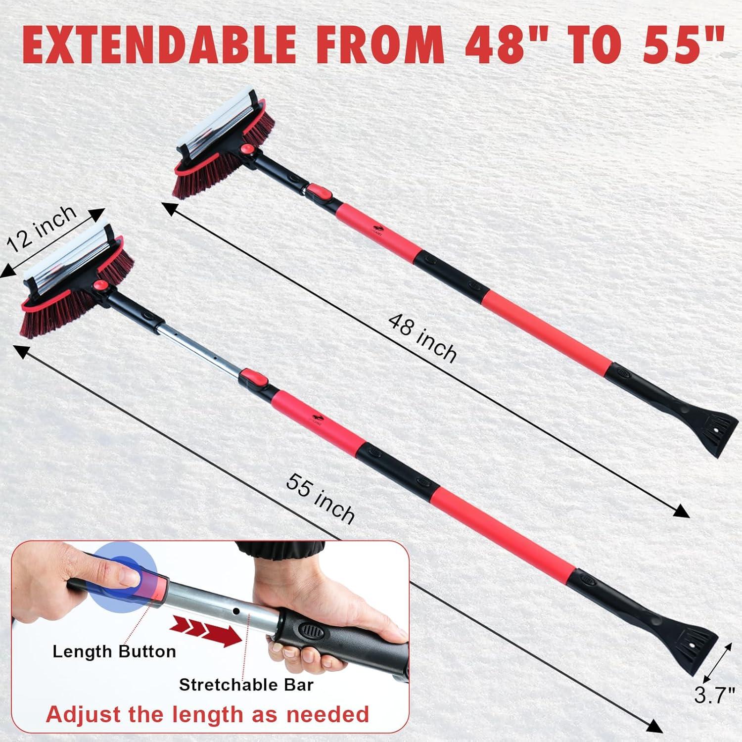 Cepillo de Nieve Extensible CARCAREZ 139.7 cm Rojo