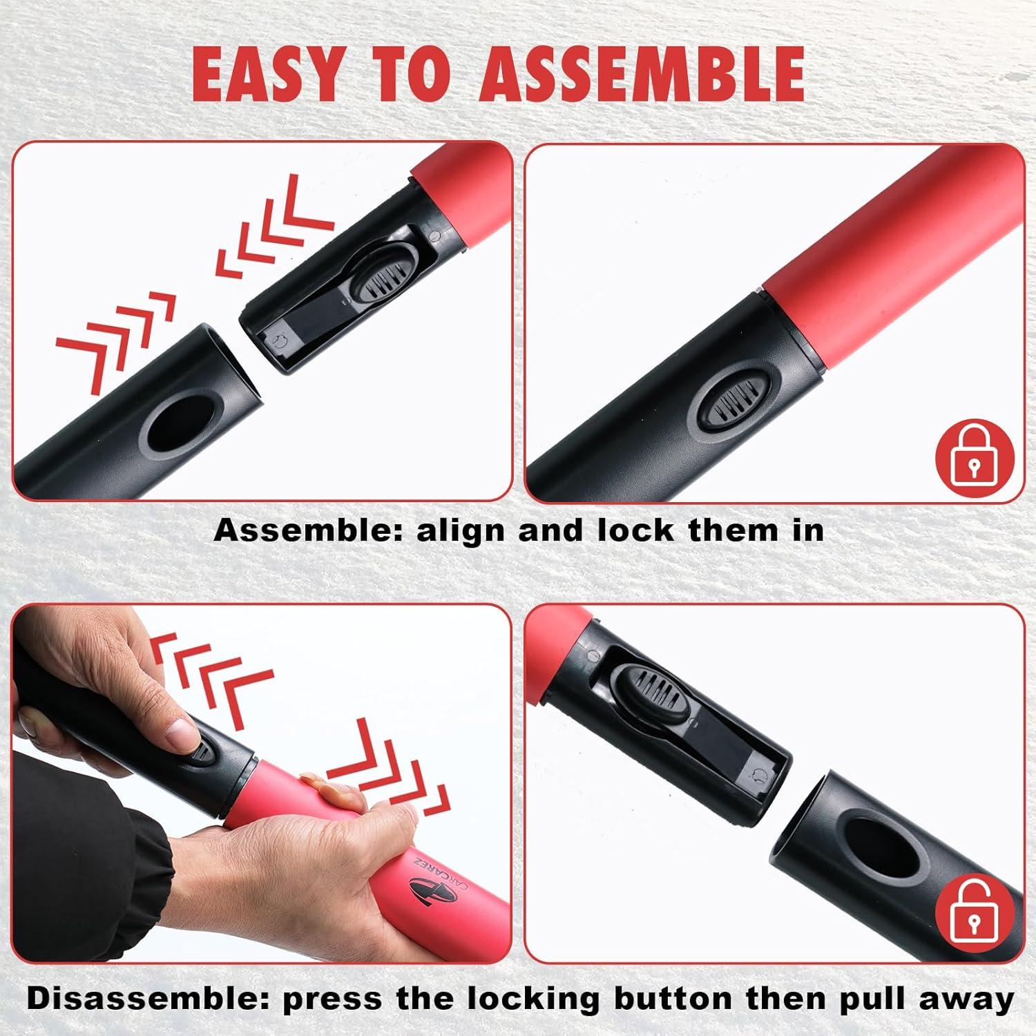 Cepillo de Nieve Extensible CARCAREZ 139.7 cm Rojo