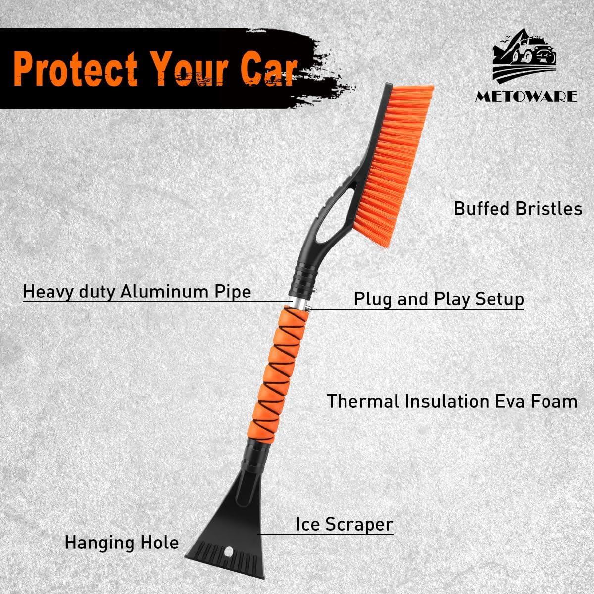 Cepillo de Nieve y Raspador de Hielo METOWARE 68.58 cm 2 Paquete