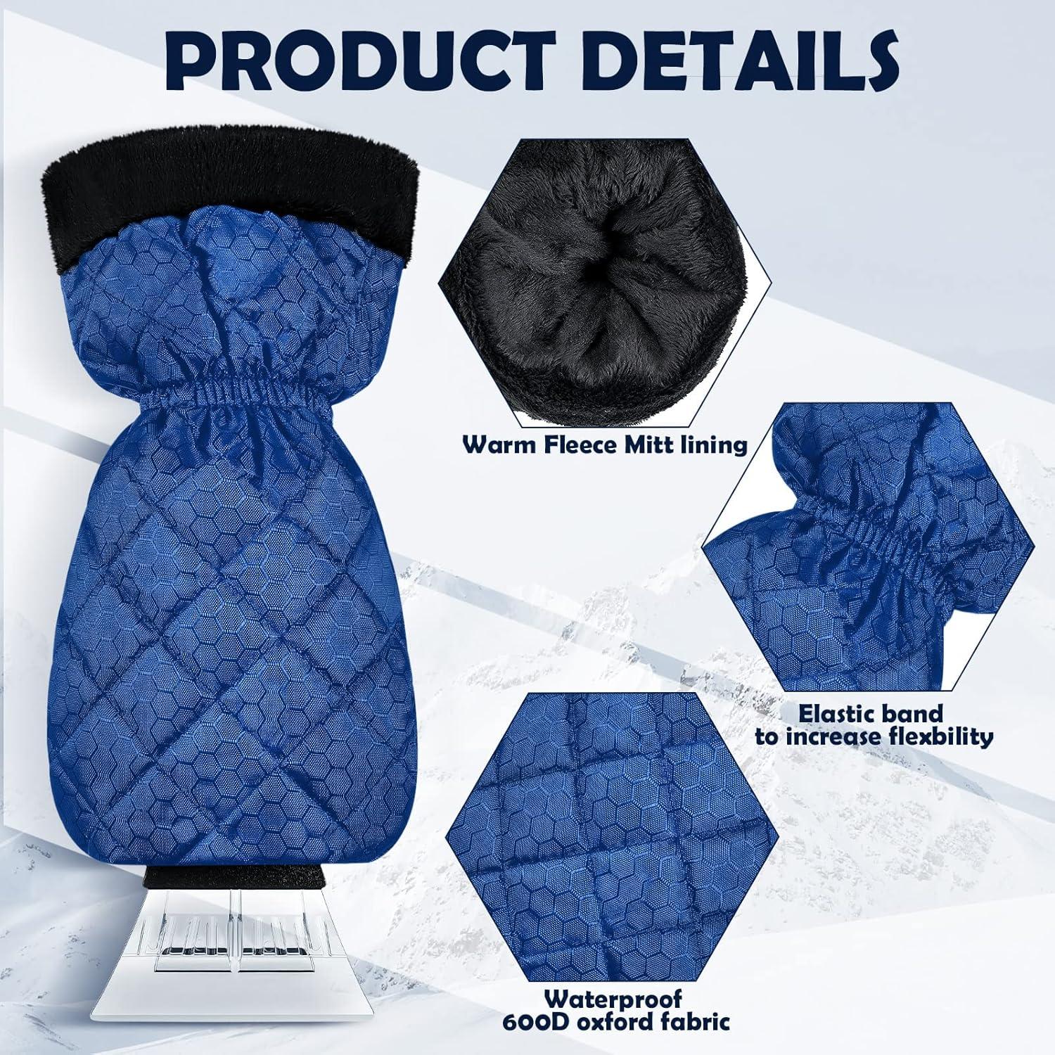 Raspadores de Hielo JaGely 4 Piezas con Guantes Impermeables