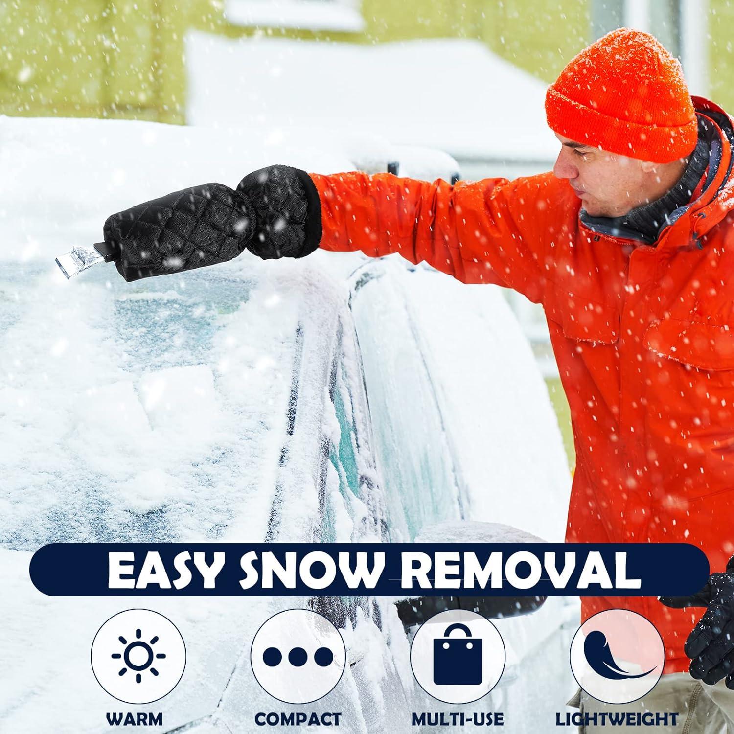 Raspadores de Hielo JaGely 4 Piezas con Guantes Impermeables