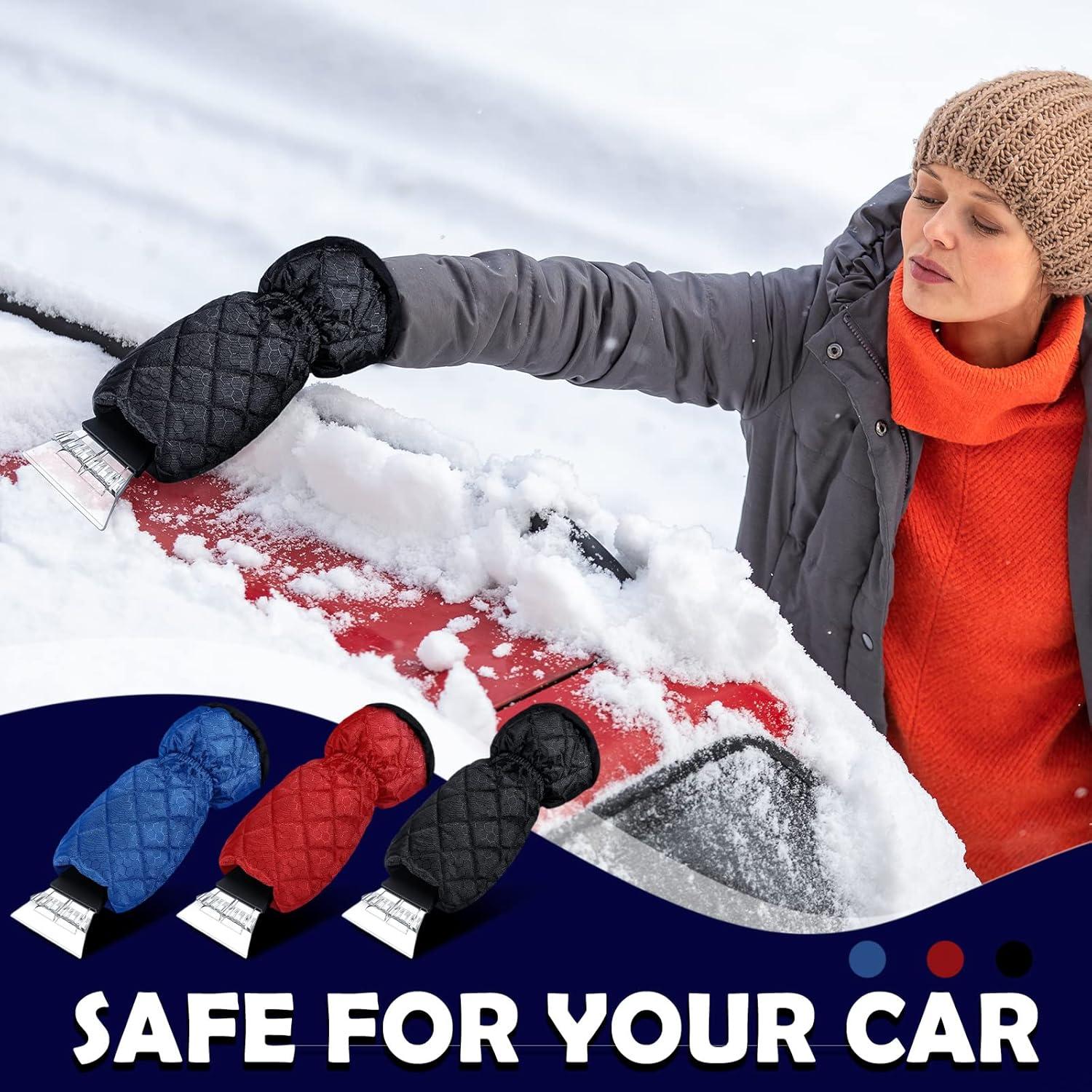 Raspadores de Hielo JaGely 4 Piezas con Guantes Impermeables