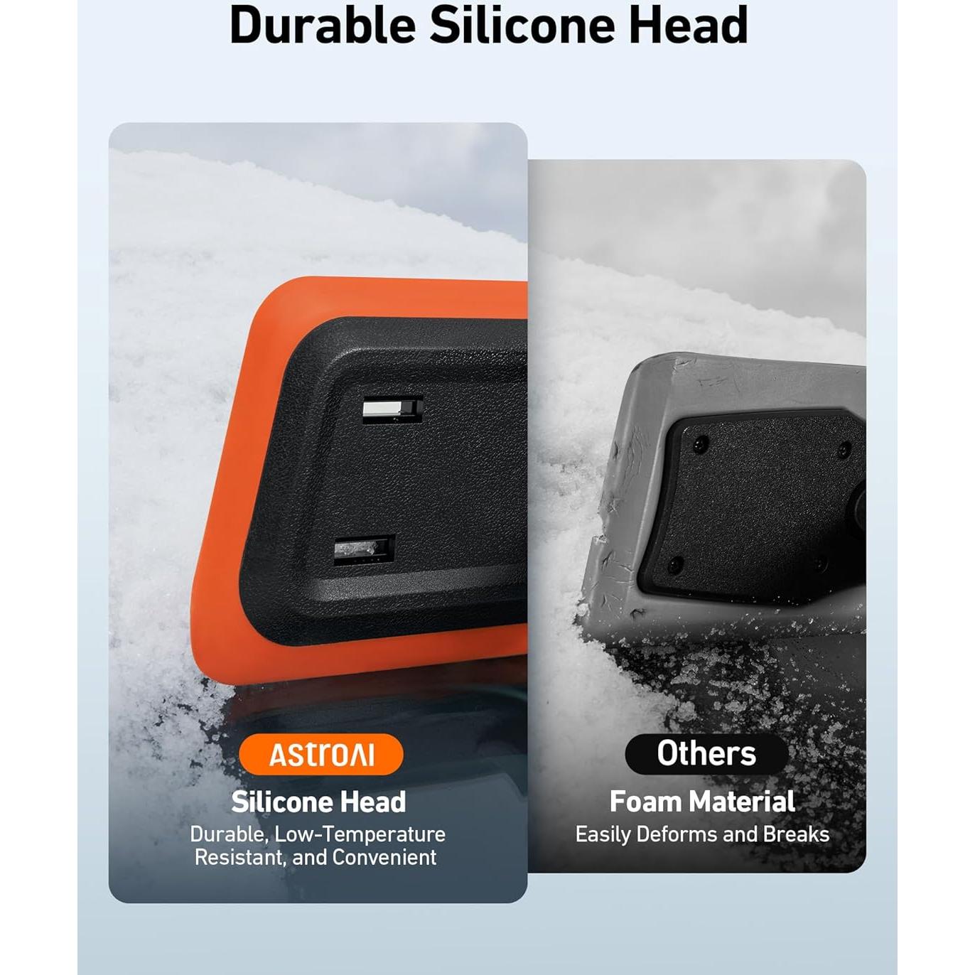 Cepillo de Nieve 2-en-1 AstroAI 120 cm con Raspador de Hielo