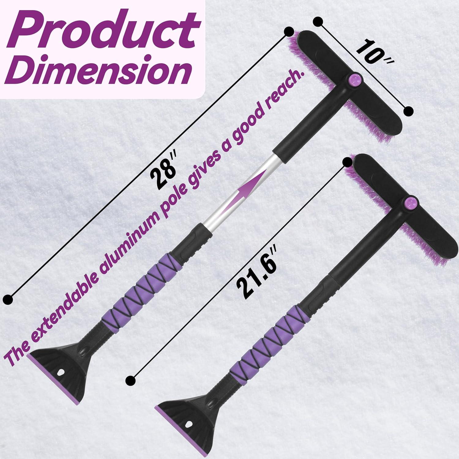 Gardzen Cepillo de Nieve y Raspador de Hielo 2-en-1 82cm