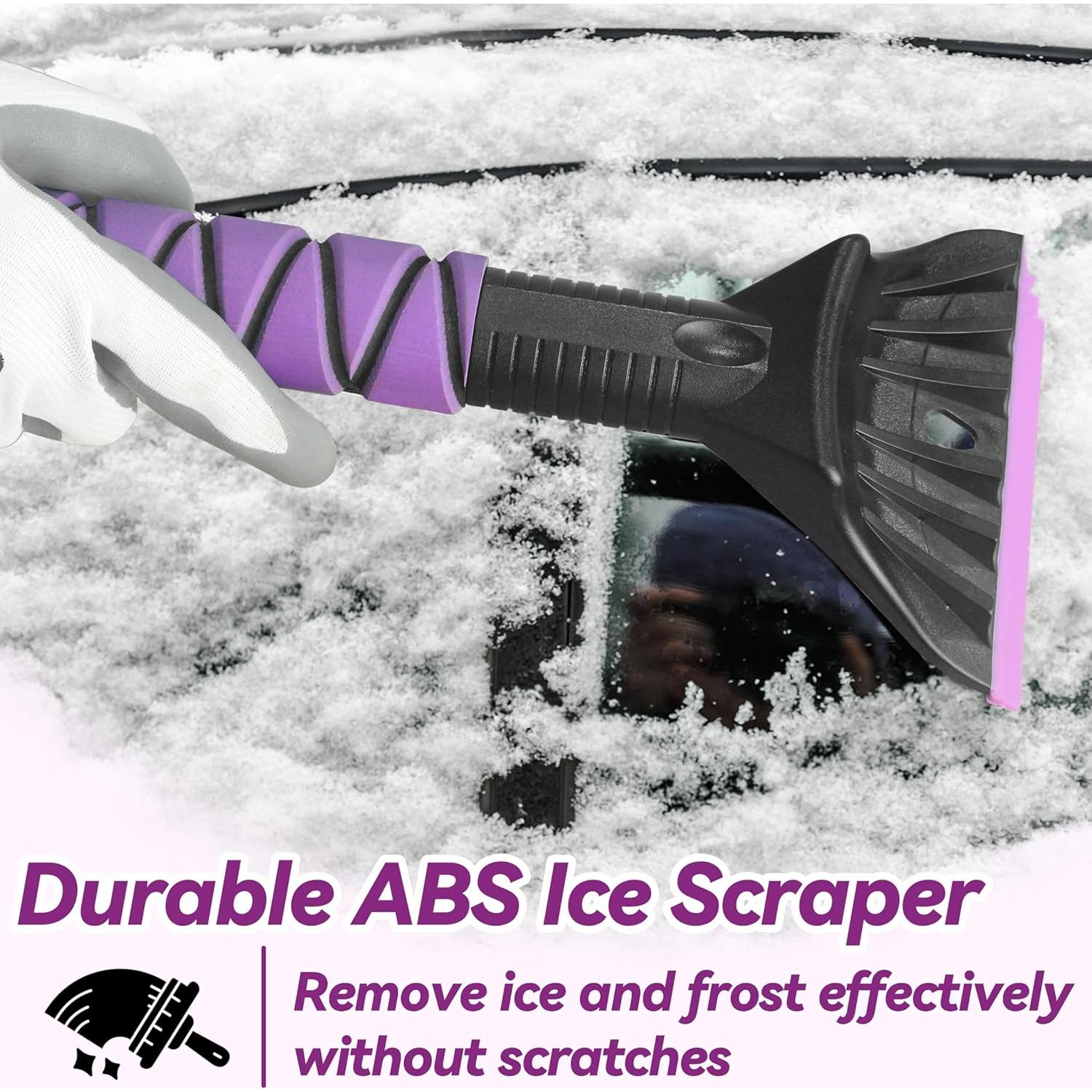 Gardzen Cepillo de Nieve y Raspador de Hielo 2-en-1 82cm