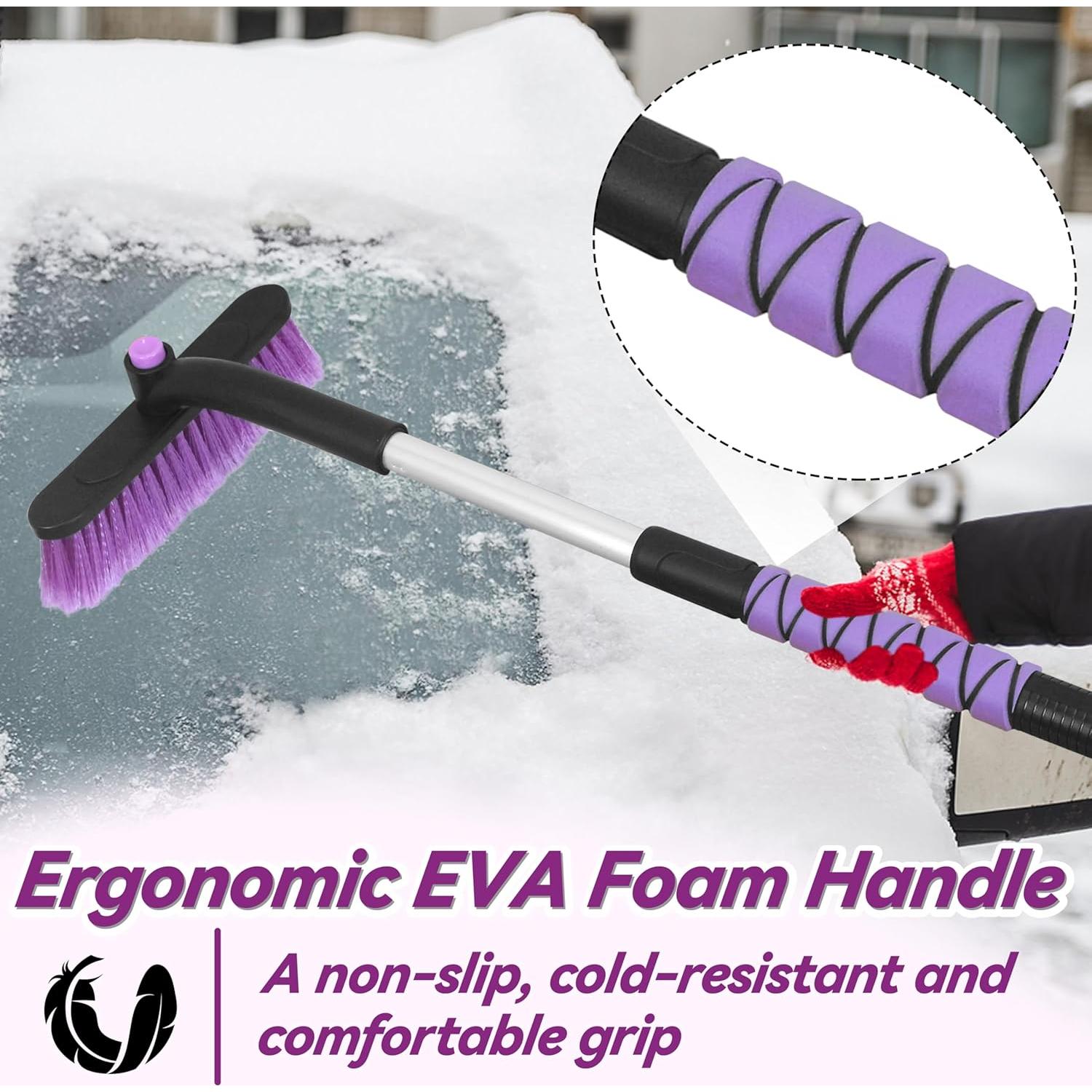 Gardzen Cepillo de Nieve y Raspador de Hielo 2-en-1 82cm