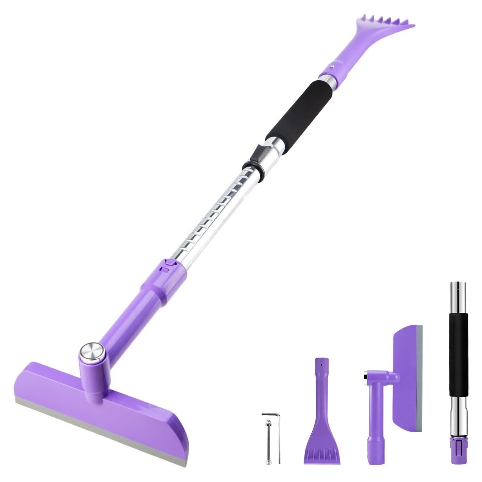 Raspador de Hielo y Cepillo de Nieve BESTYOU 125 cm Púrpura