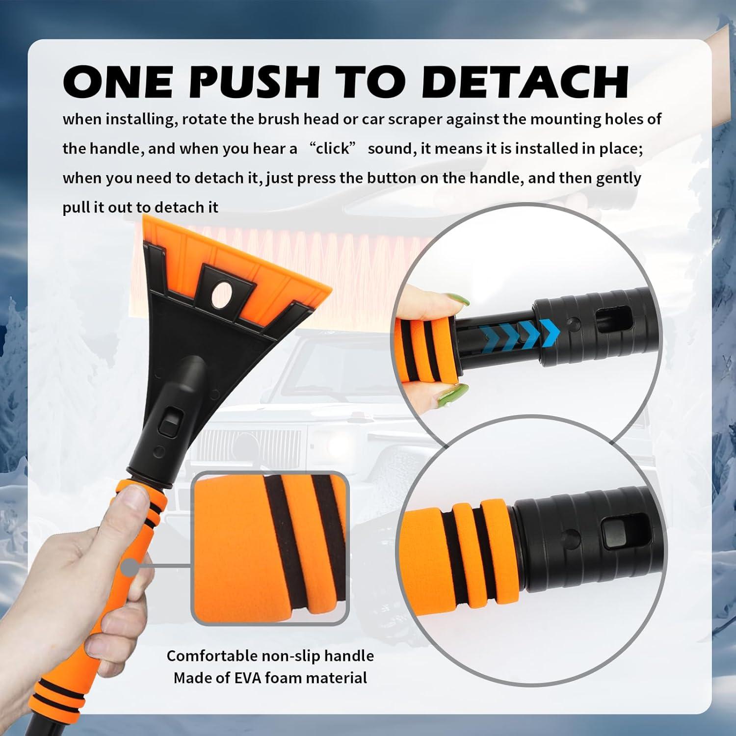 Raspador de Hielo 2 en 1 YGDMD para Parabrisas de Coche