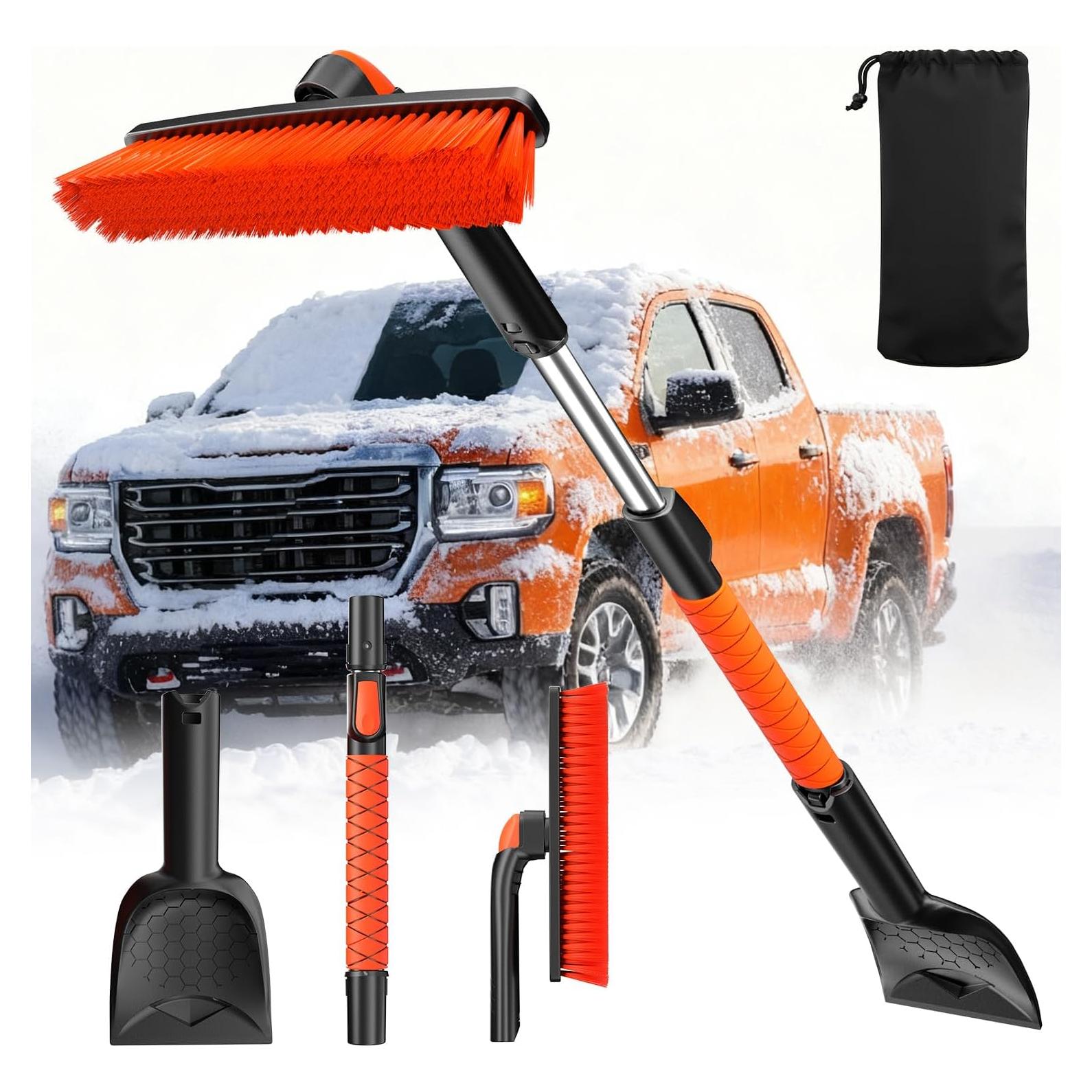 Cepillo de Nieve y Raspador de Hielo DMJN 3-en-1 Extensible 106.68 cm