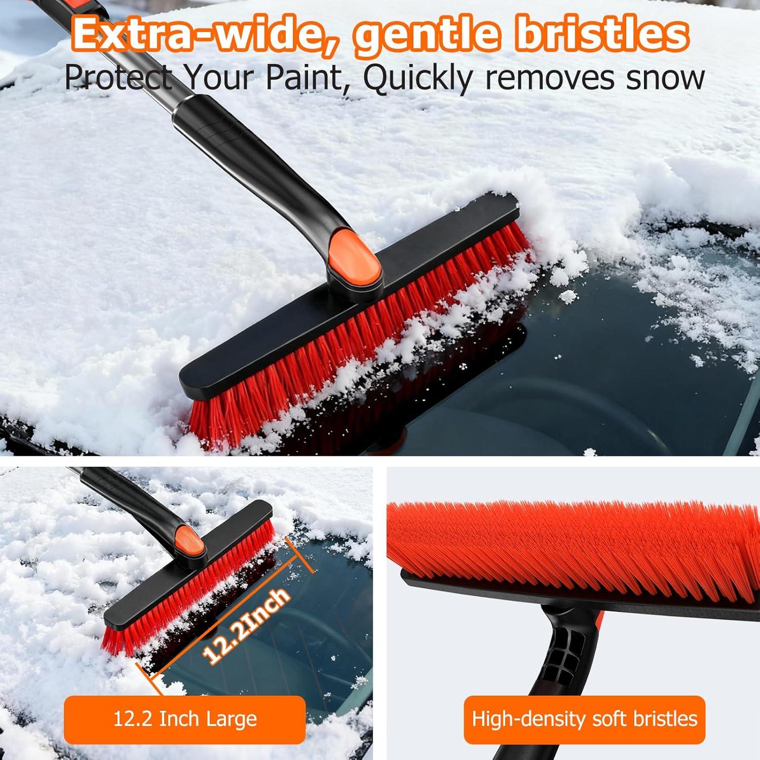 Cepillo de Nieve y Raspador de Hielo DMJN 3-en-1 Extensible 106.68 cm