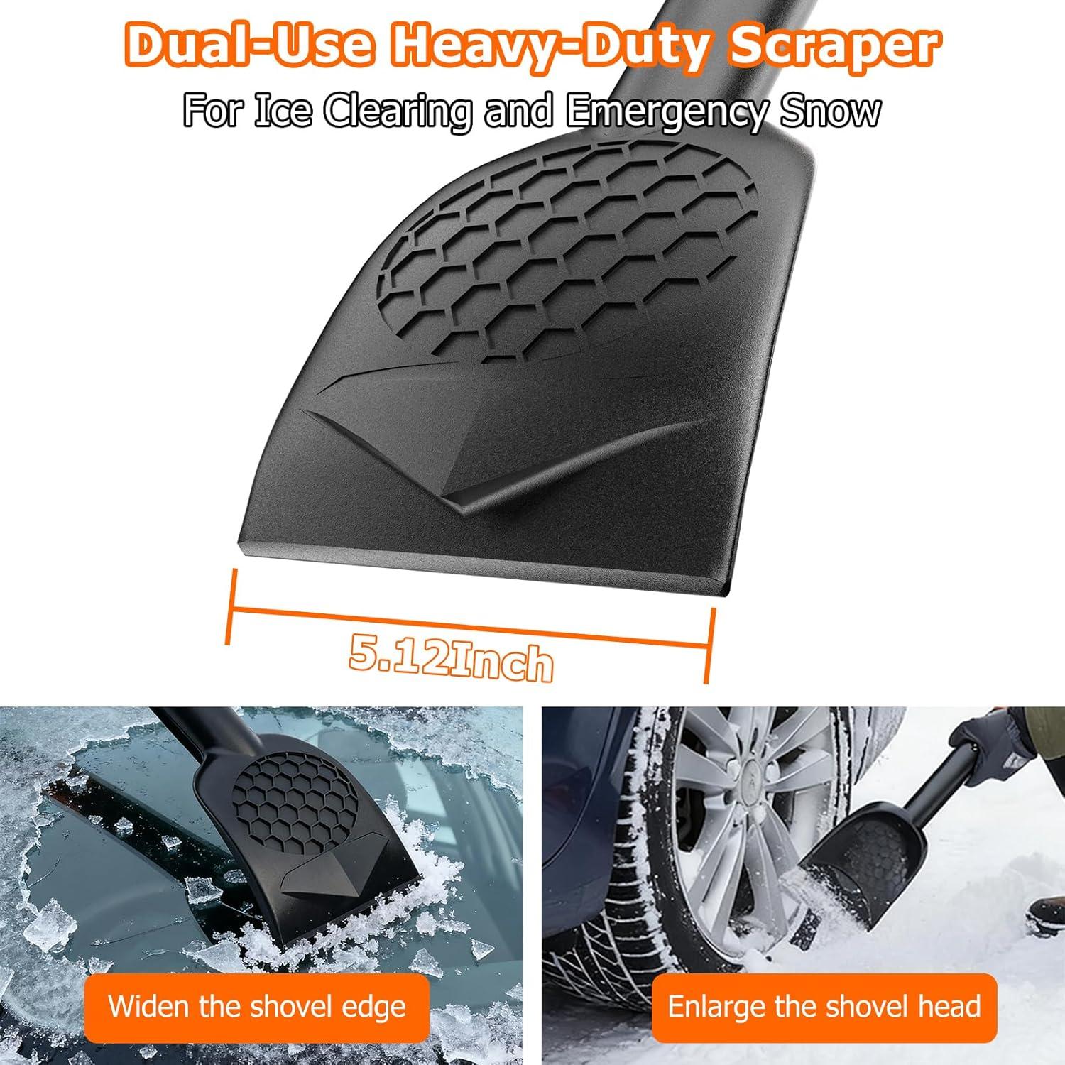 Cepillo de Nieve y Raspador de Hielo DMJN 3-en-1 Extensible 106.68 cm