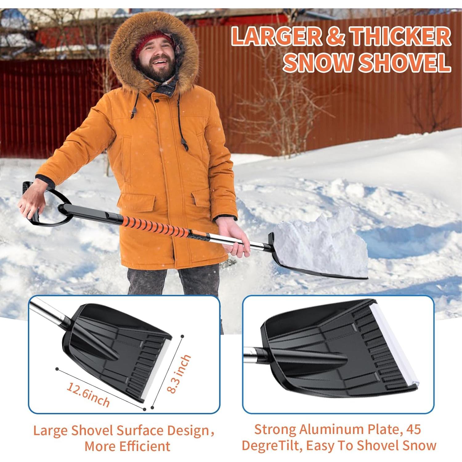 Kit de Eliminación de Nieve TERRALYX - Pala, Cepillo y Raspador