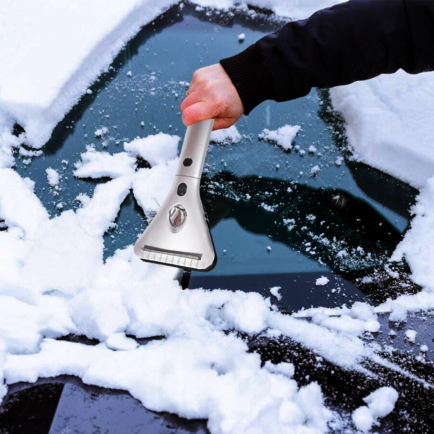 Raspador de Hielo Calentado ZONETECH 12V Extensible con Luz LED