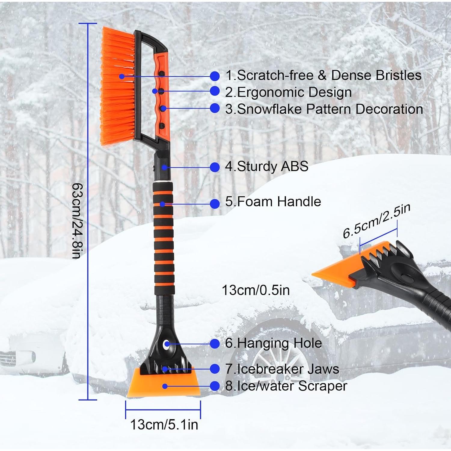 Cepillo de Nieve 63 cm con Raspador de Hielo nbnhxnff SBIS-001