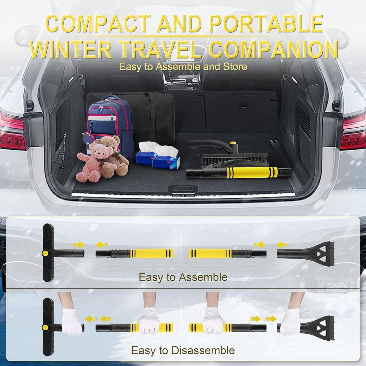 LivTee Cepillo de Nieve Extensible 81 cm y Raspador de Hielo