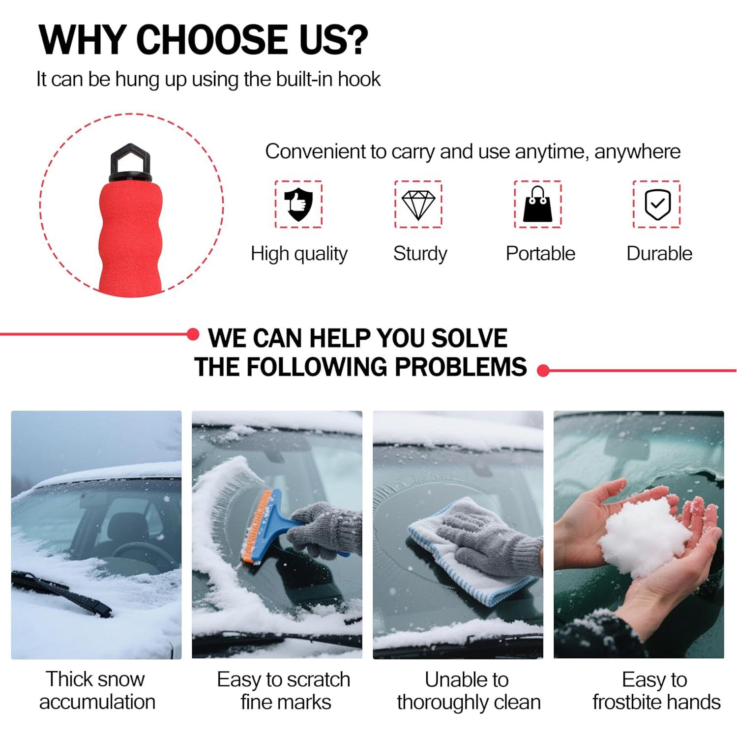 Raspadores de Hielo para Parabrisas CNGGV GuaBingJi-02 - 2 Piezas