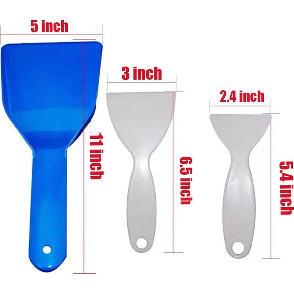Juego de 3 Palas de Plástico para Hielo MSTEKI - Raspadores