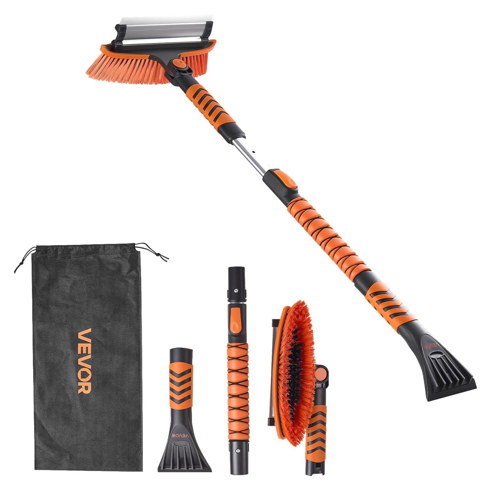 VEVOR Cepillo de Nieve 3-en-1 para Coche con Raspador y Limpiaparabrisas