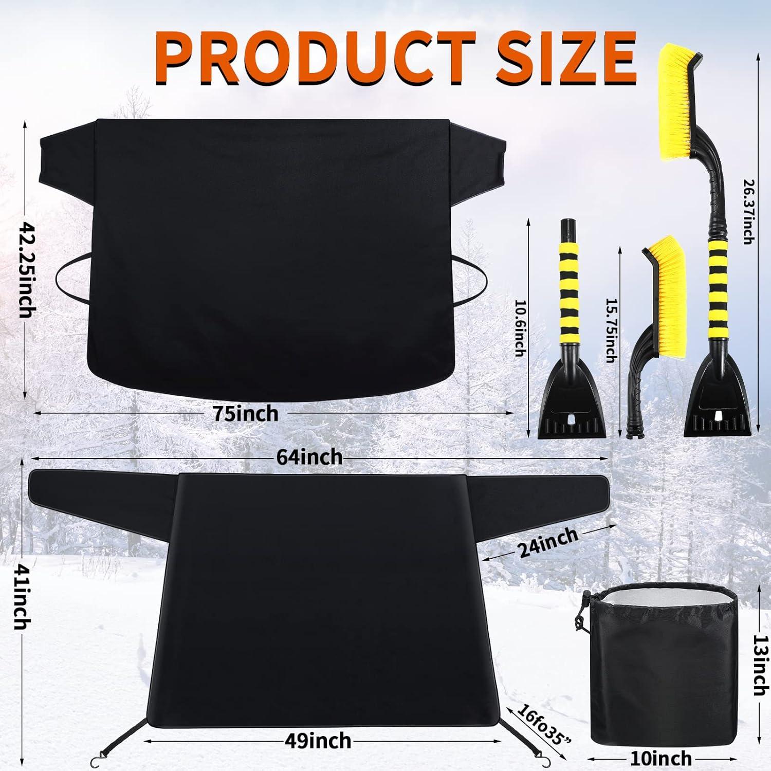 Kit Cubierta Parabrisas Tuanse 4 Pcs con Cepillo y Raspador