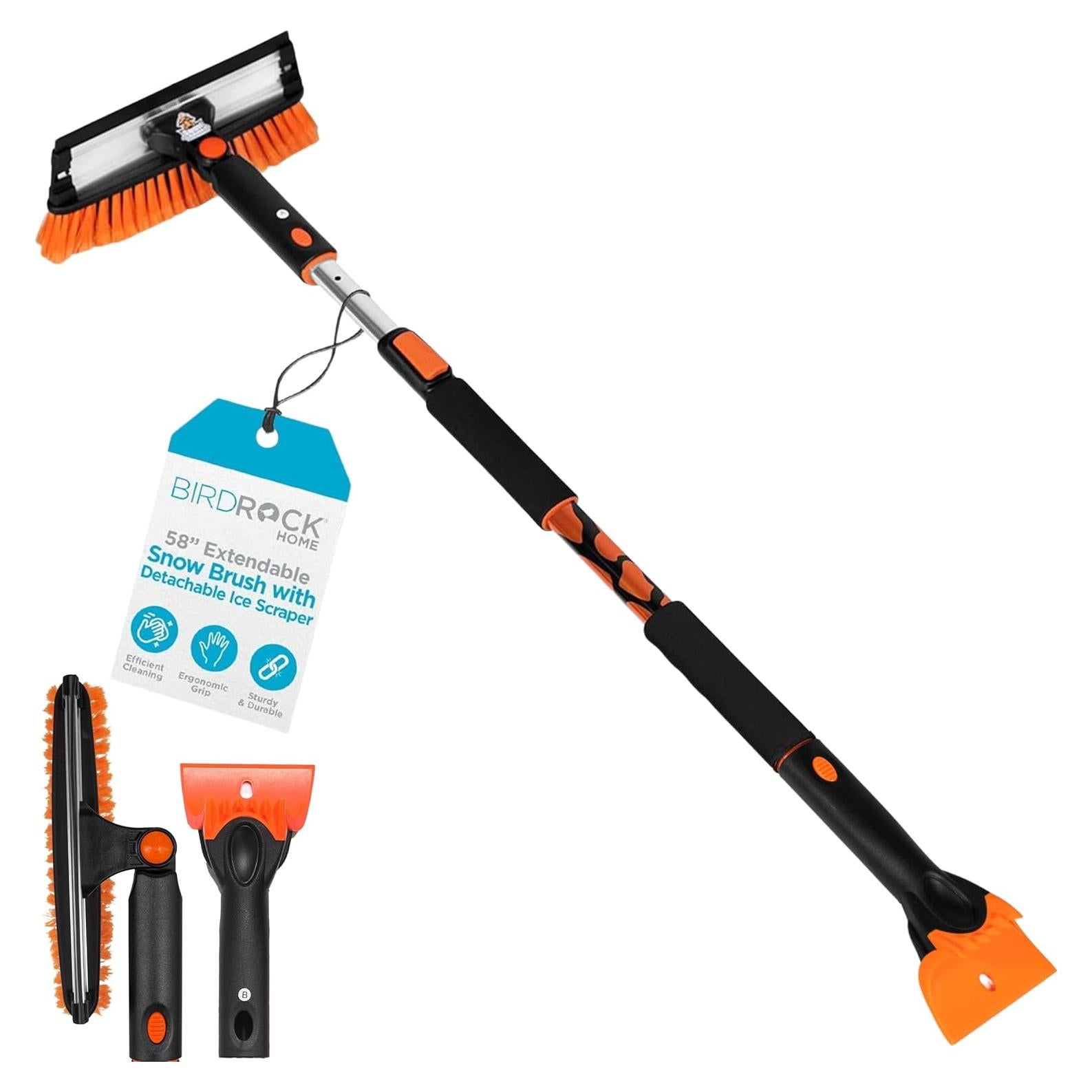 Cepillo de Nieve Extensible BIRDROCK HOME 147 cm con Raspador