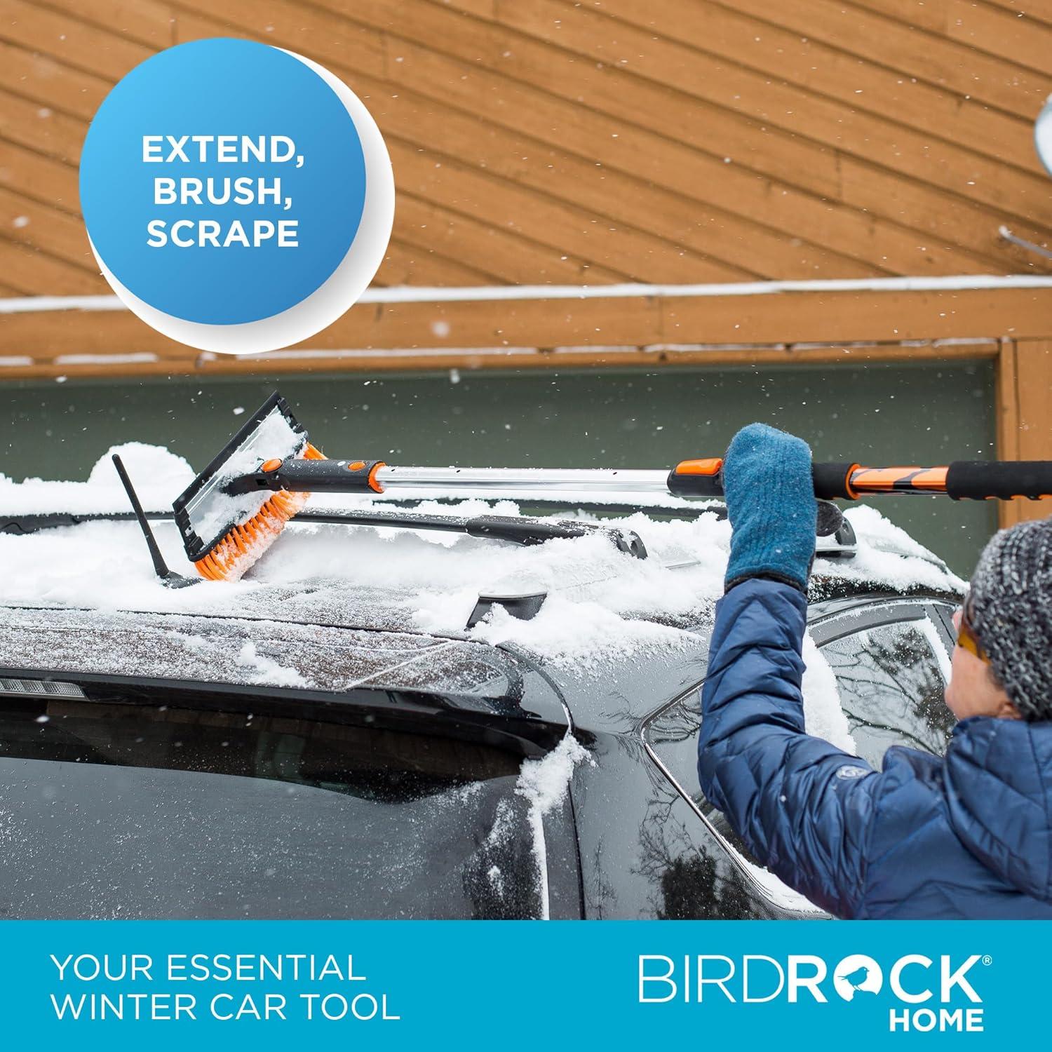 Cepillo de Nieve Extensible BIRDROCK HOME 147 cm con Raspador