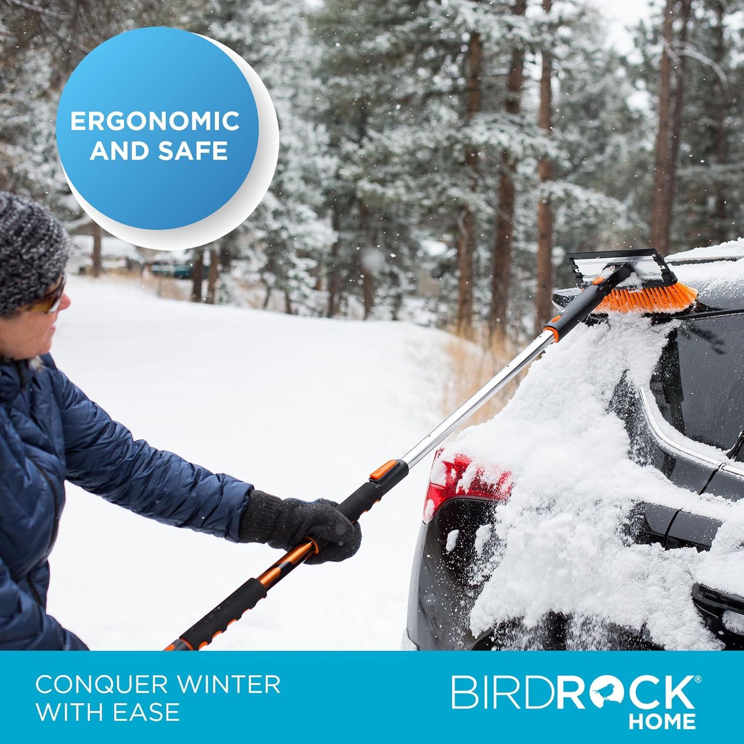 Cepillo de Nieve Extensible BIRDROCK HOME 147 cm con Raspador