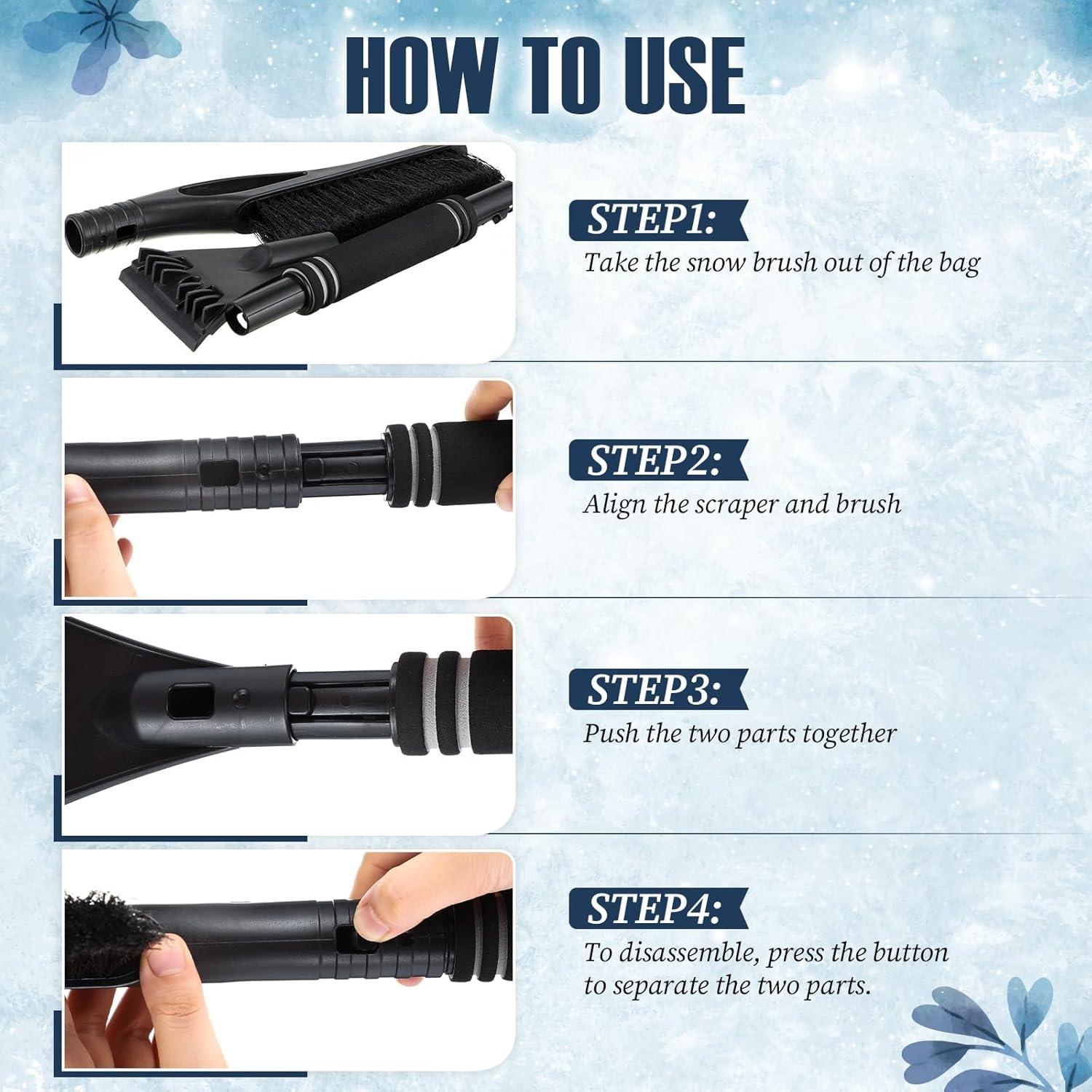 Cepillo de Nieve y Raspador de Hielo Baderke LE2945 59cm Negro