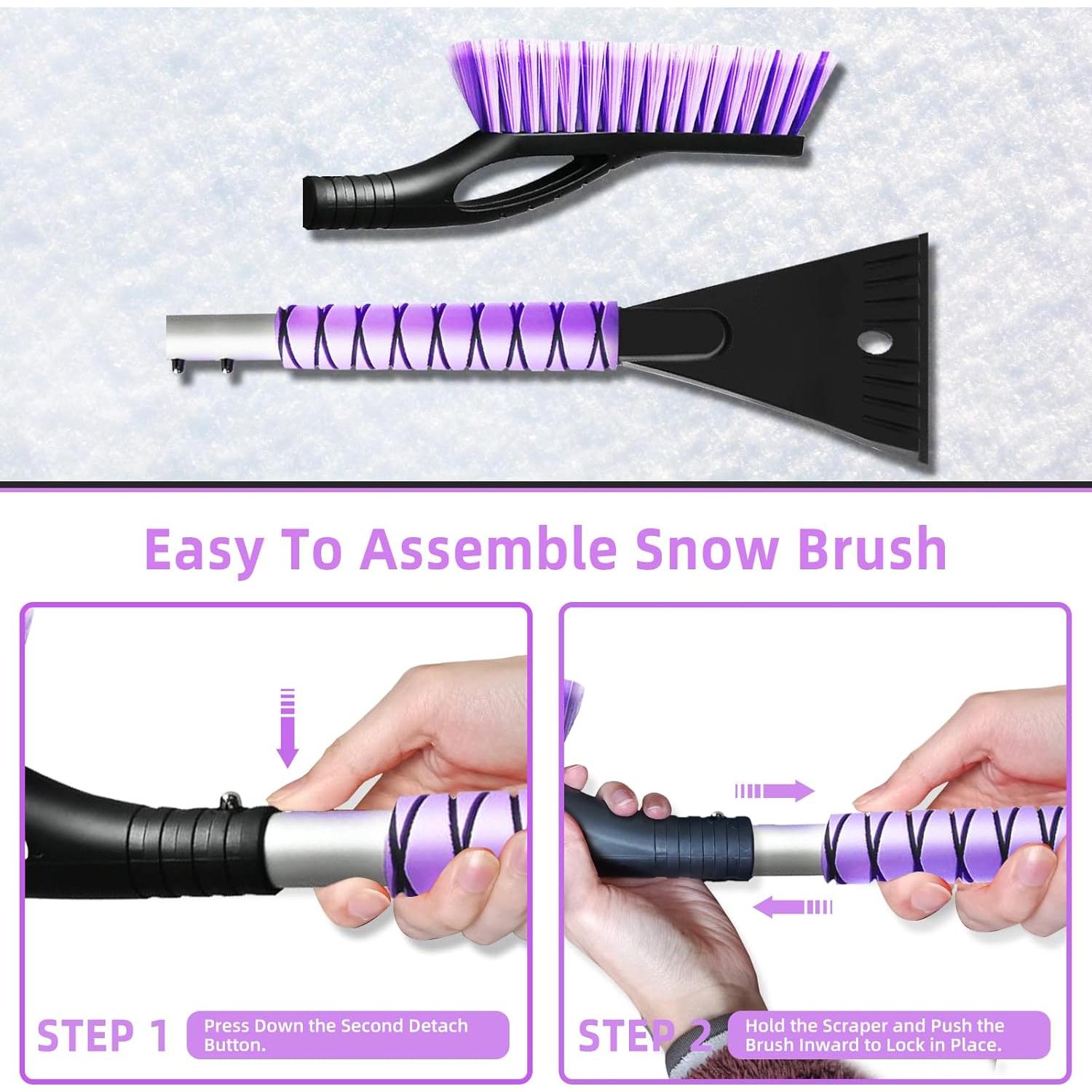 Cepillo de Nieve 2 en 1 DDSNTY 68.58 cm con Raspador de Hielo