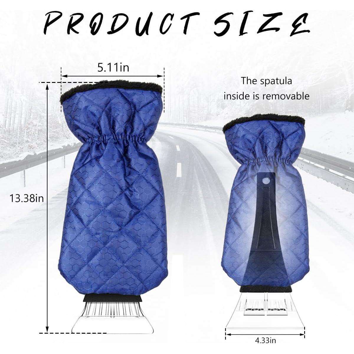 Raspador de Hielo con Guante Povtii - Azul, 34 cm, Impermeable