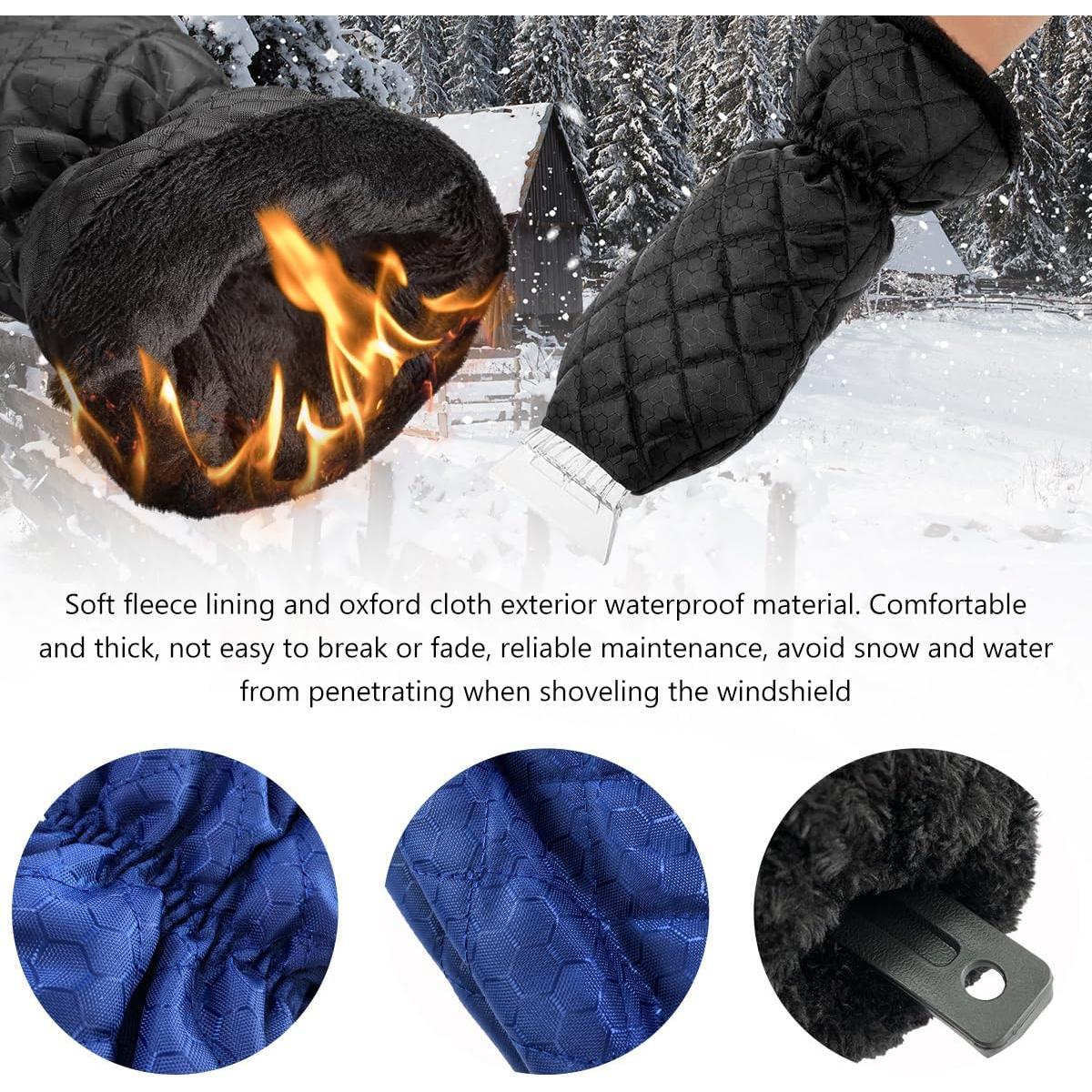 Raspador de Hielo con Guante Povtii - Azul, 34 cm, Impermeable