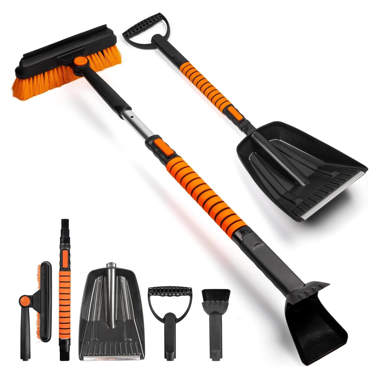 Cepillo de Nieve Extensible Qoroos AT-XC 4 en 1 con Raspador