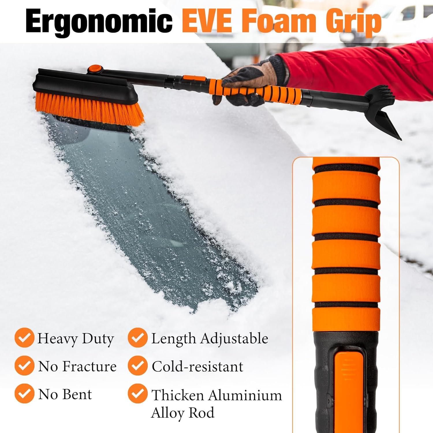 Cepillo de Nieve Extensible Qoroos AT-XC 4 en 1 con Raspador
