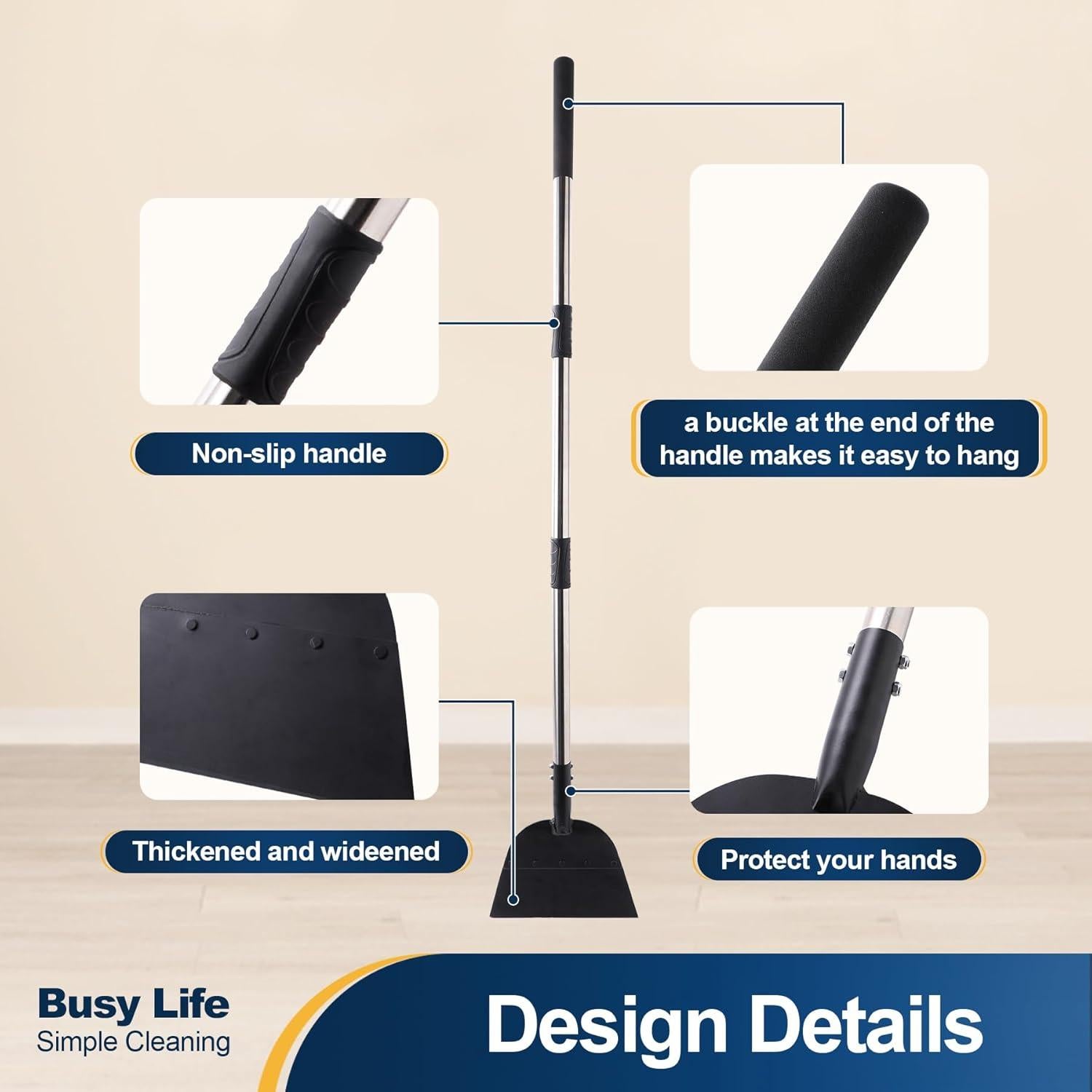 Pala de Nieve Yocada 168 cm con Mango Ergonómico y Acero