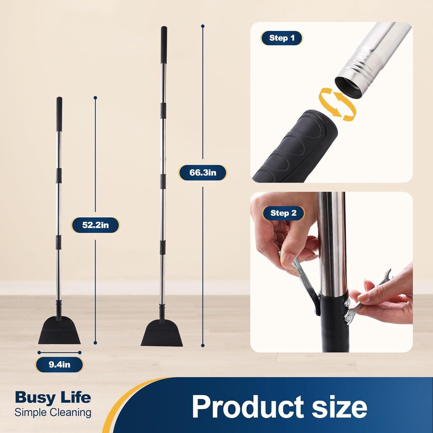 Pala de Nieve Yocada 168 cm con Mango Ergonómico y Acero