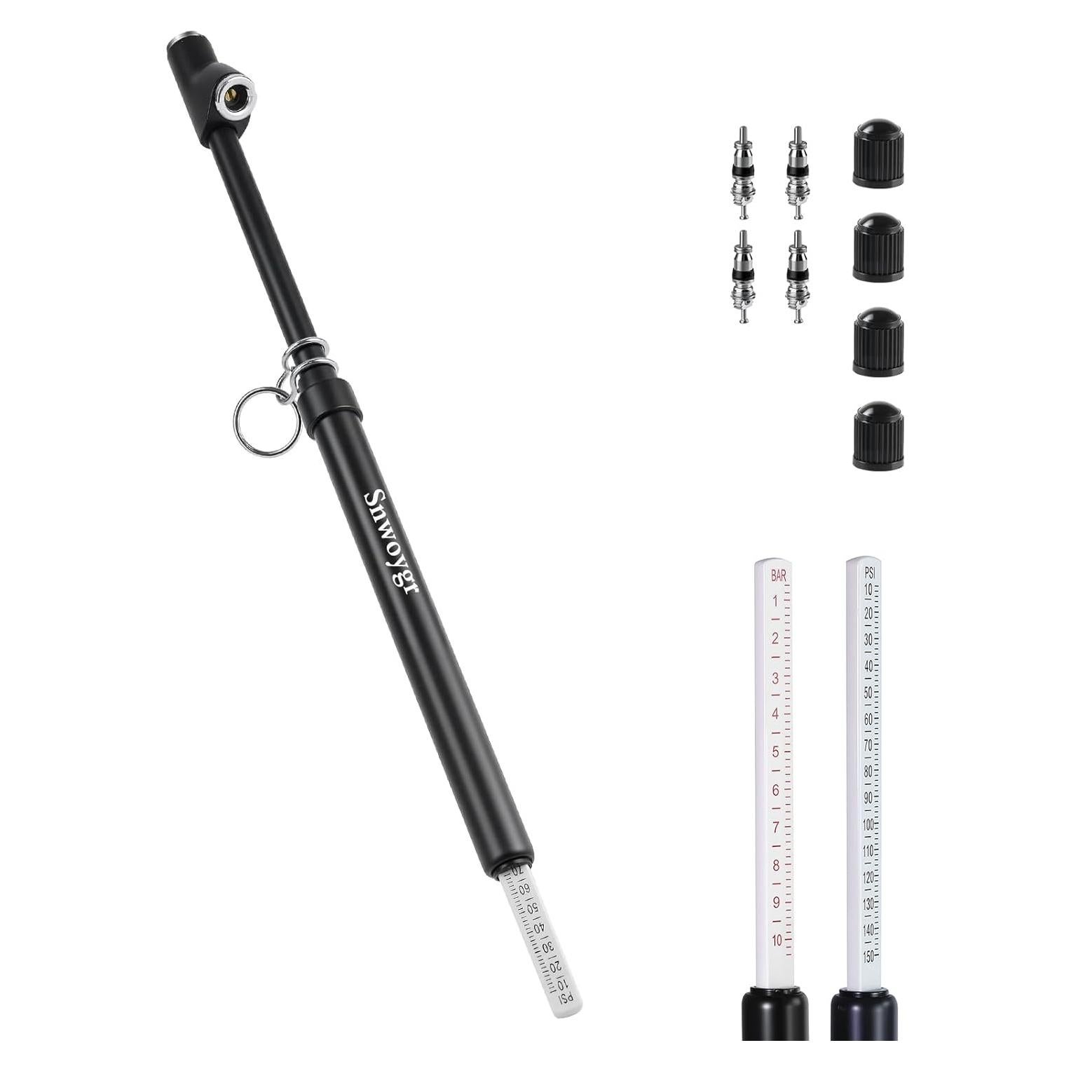 Medidor de Presión de Neumáticos Snwoygr 30cm Doble Cabezal 10-150PSI