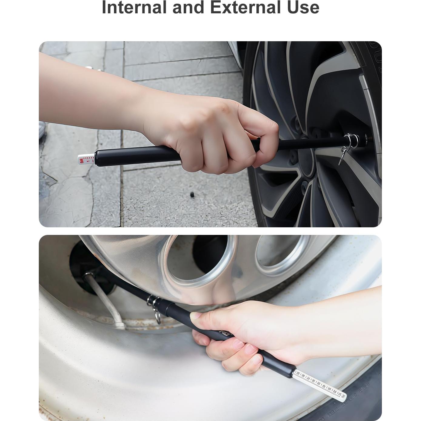 Medidor de Presión de Neumáticos ATsafepro Doble Cabeza 10-150 PSI