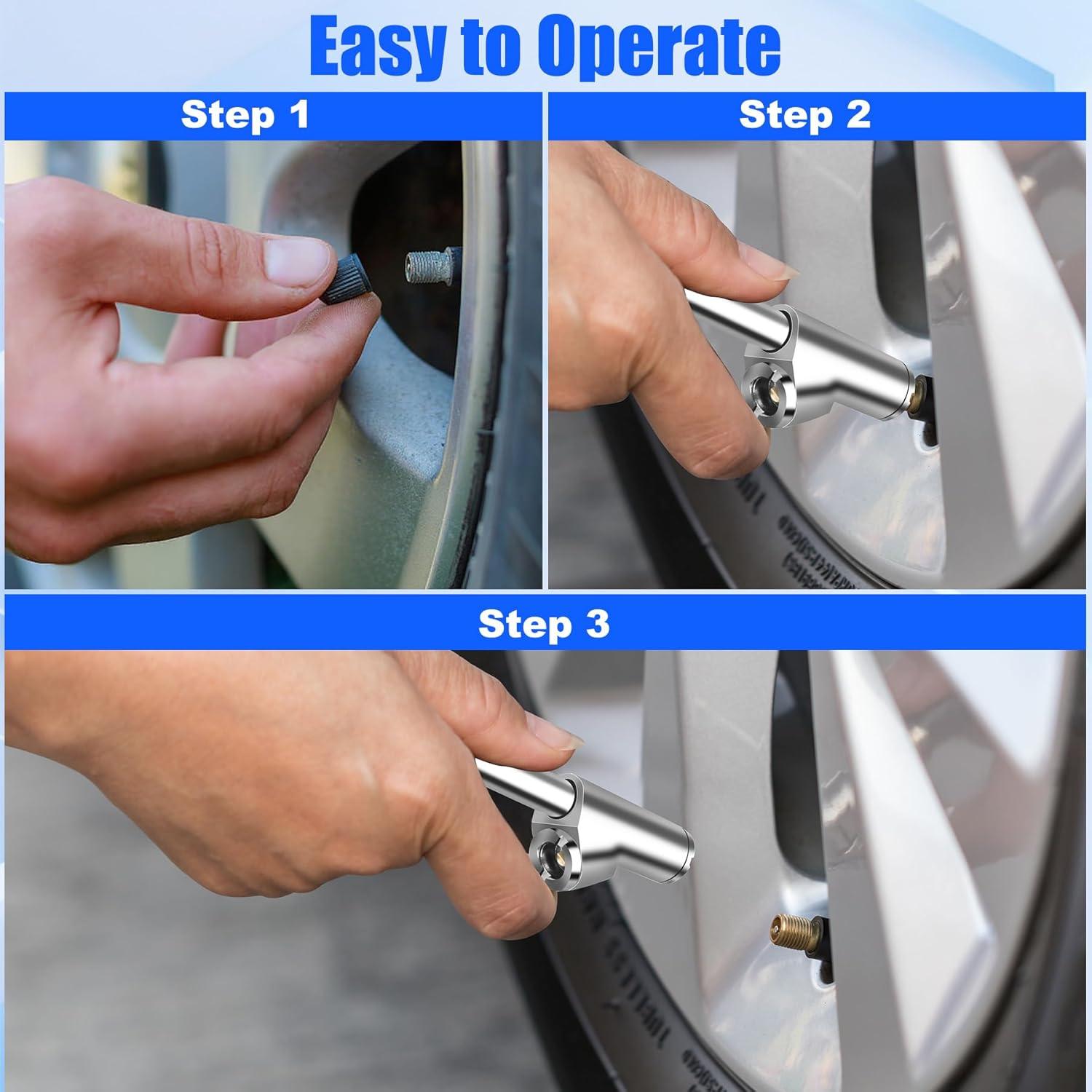 Juego de 2 medidores de presión neumáticos Builimeer 10-150 PSI