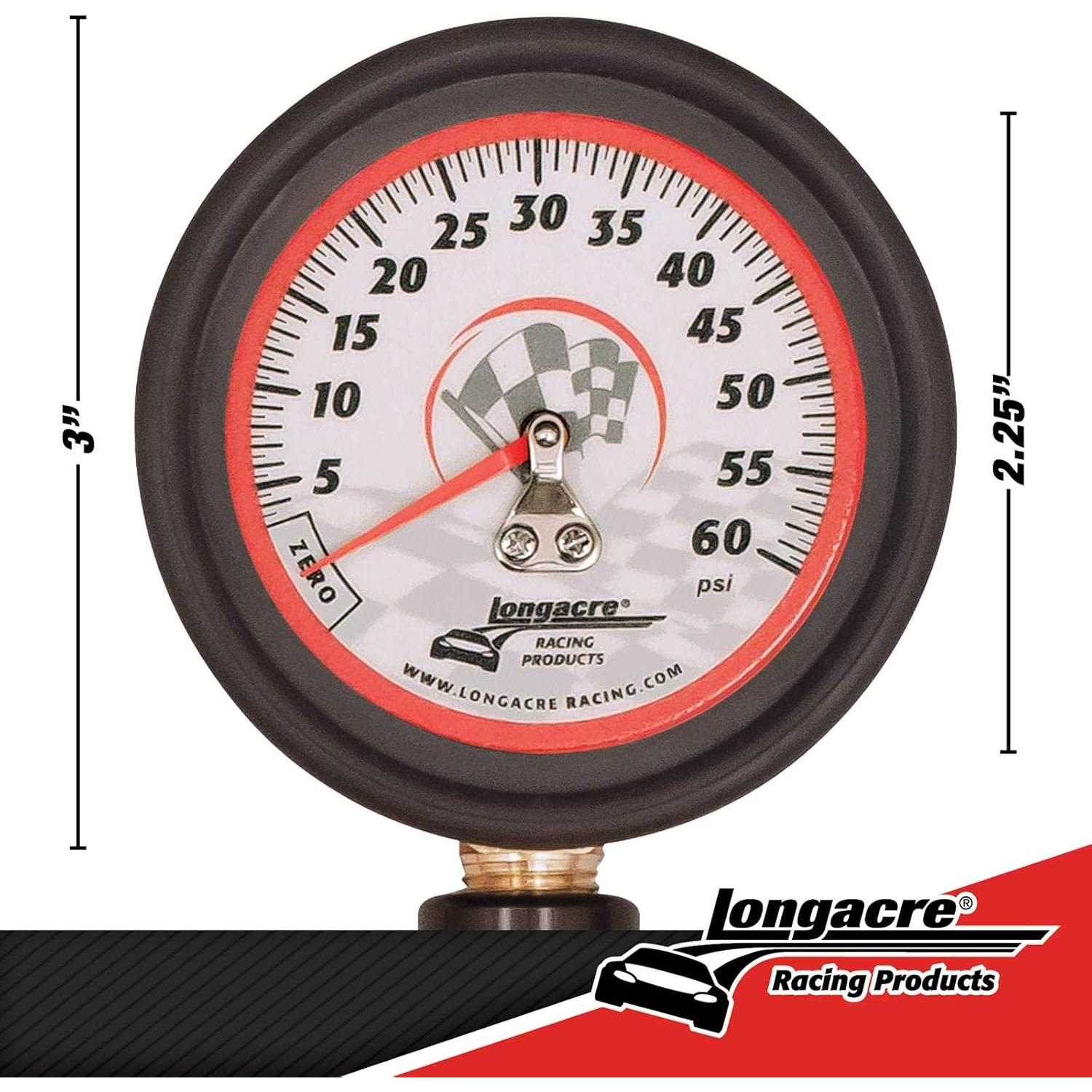Medidor de Presión de Neumáticos Longacre 52-52003 0-60 PSI