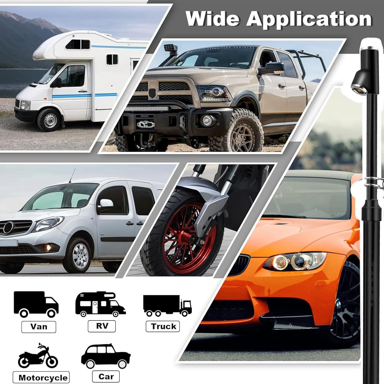 Medidor de Presión de Neumáticos Doble Cabeza MHKLCD 30cm