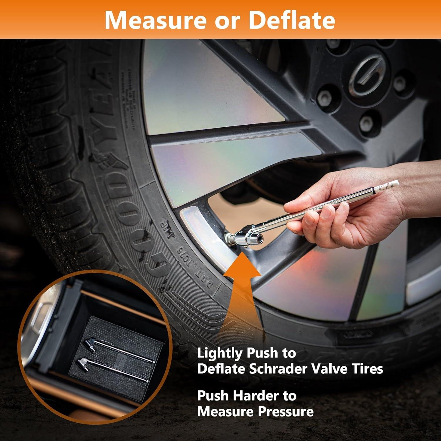 Medidor de Presión de Aire Gearyte para Neumáticos 10-120 PSI