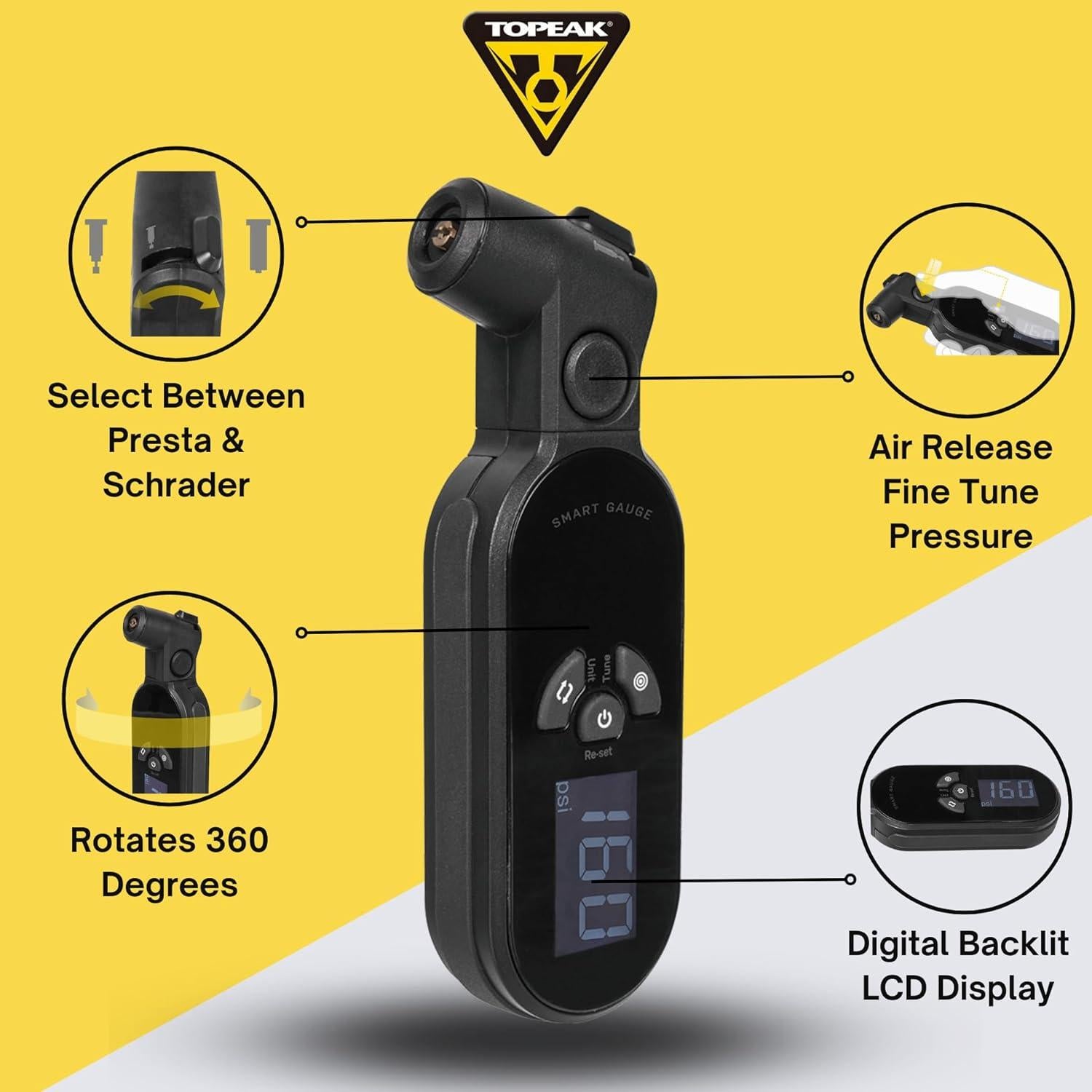 Medidor de Presión de Neumáticos Digital Topeak TSG-D2X - Preciso y Fácil de Usar