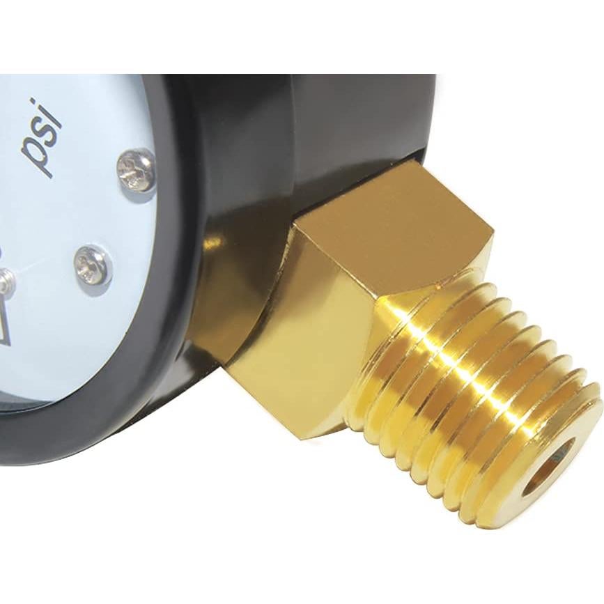 Manómetro Joywayus 0-100 PSI Latón 1/4" Macho NPT