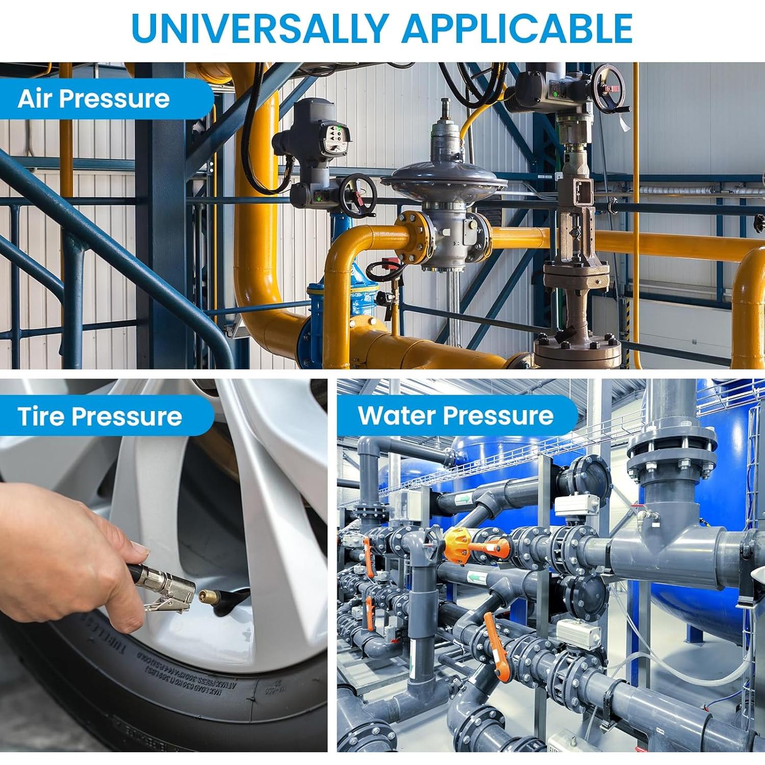 Manómetro de Baja Presión Solimeta 0-100 Psi 1.5" Acero Inoxidable