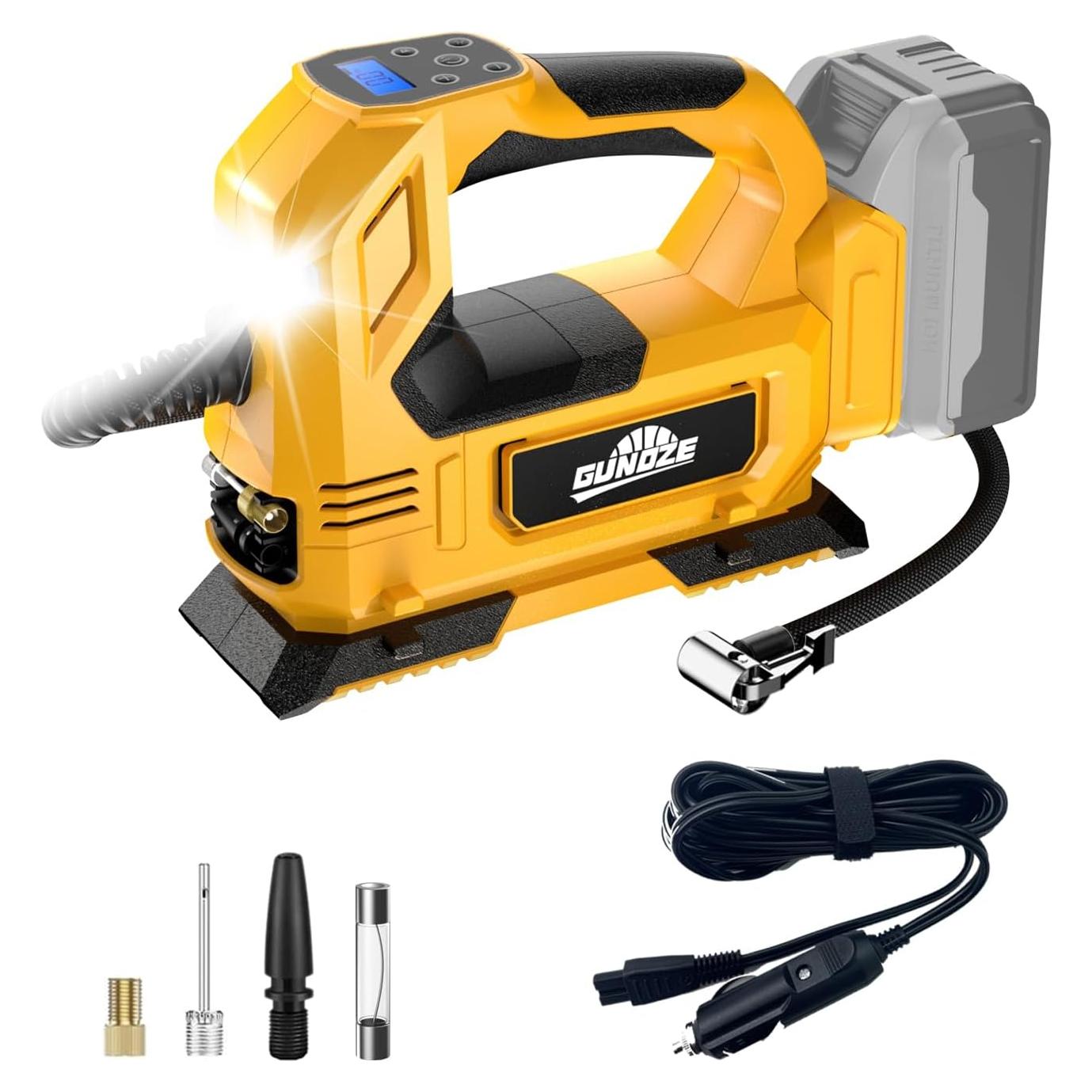 Compresor de Aire Inalámbrico GUNOZE 20V 150PSI Portátil